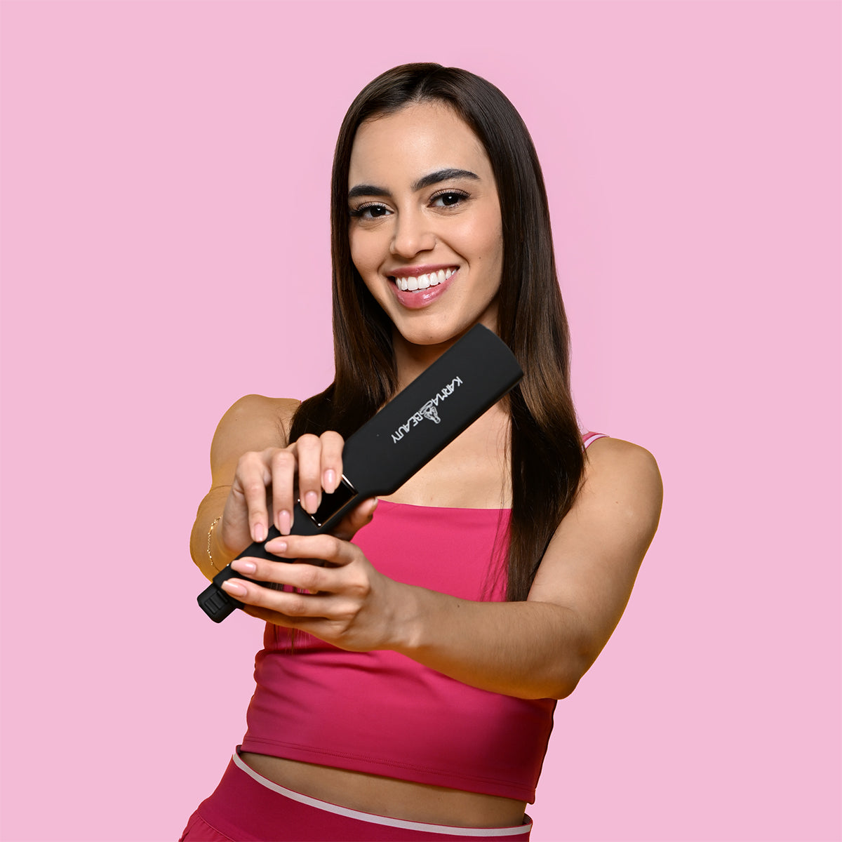 Spectrum 2 Infrared Flat Iron - Professional Hair Straightener with Ceramic Plates & Adjustable Heat for All Hair Types | Perfect for Home Use & Salon Styling