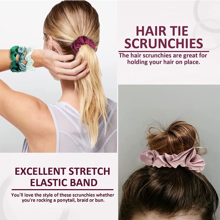 Snowpearl 20-Piece Hair Accessories Set – Plain Scrunchies, Gold Hair Clips, Bobby Pins & Mini Flower Claws for Women & Girls – Perfect for School, Work, Parties & Everyday Styling