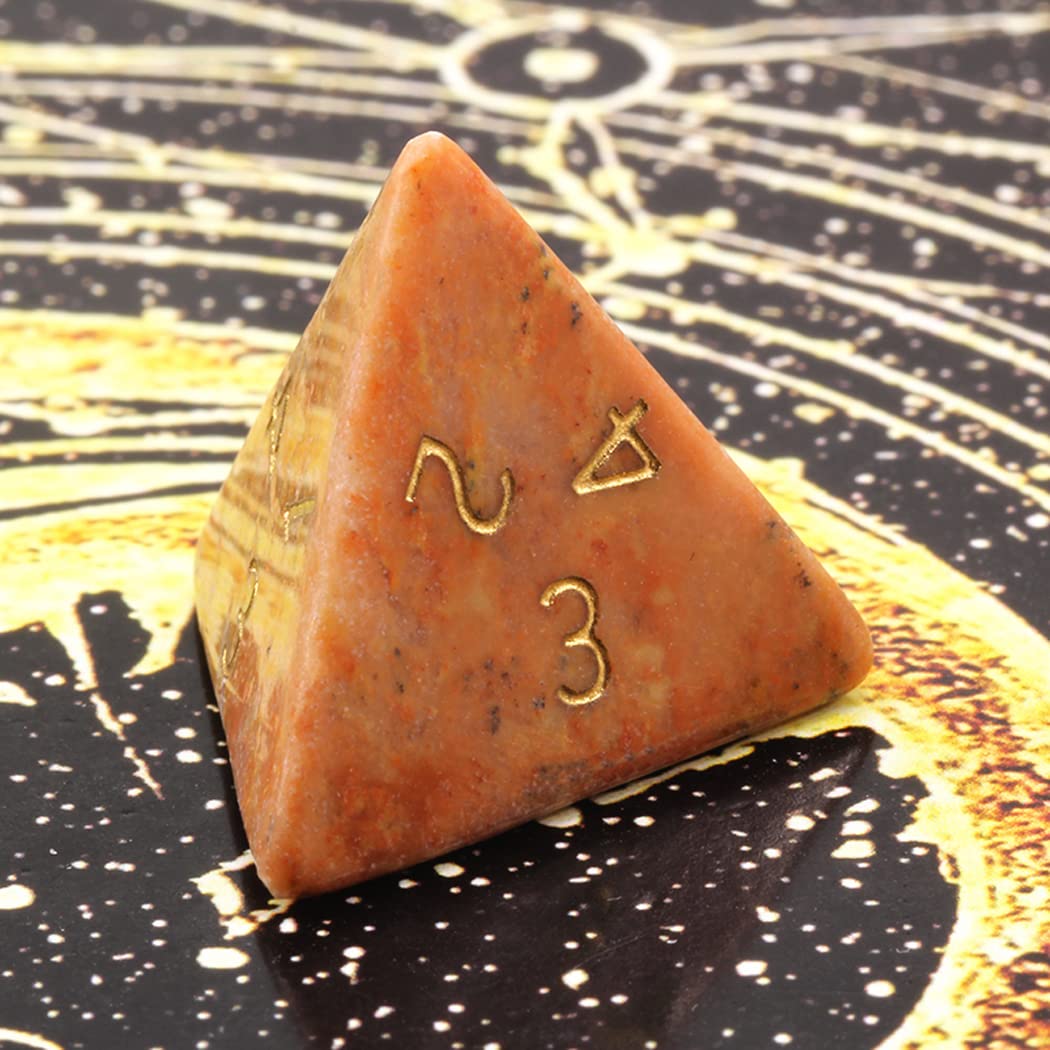 LANGWEI DND Dice Set - Natural Jade Colored Polyhedral Dice for Dungeons & Dragons, TRPG Tabletop RPG Games | Perfect for D&D Players, Collectors & Creative Gifts (Birthday, Christmas, Game Nights)