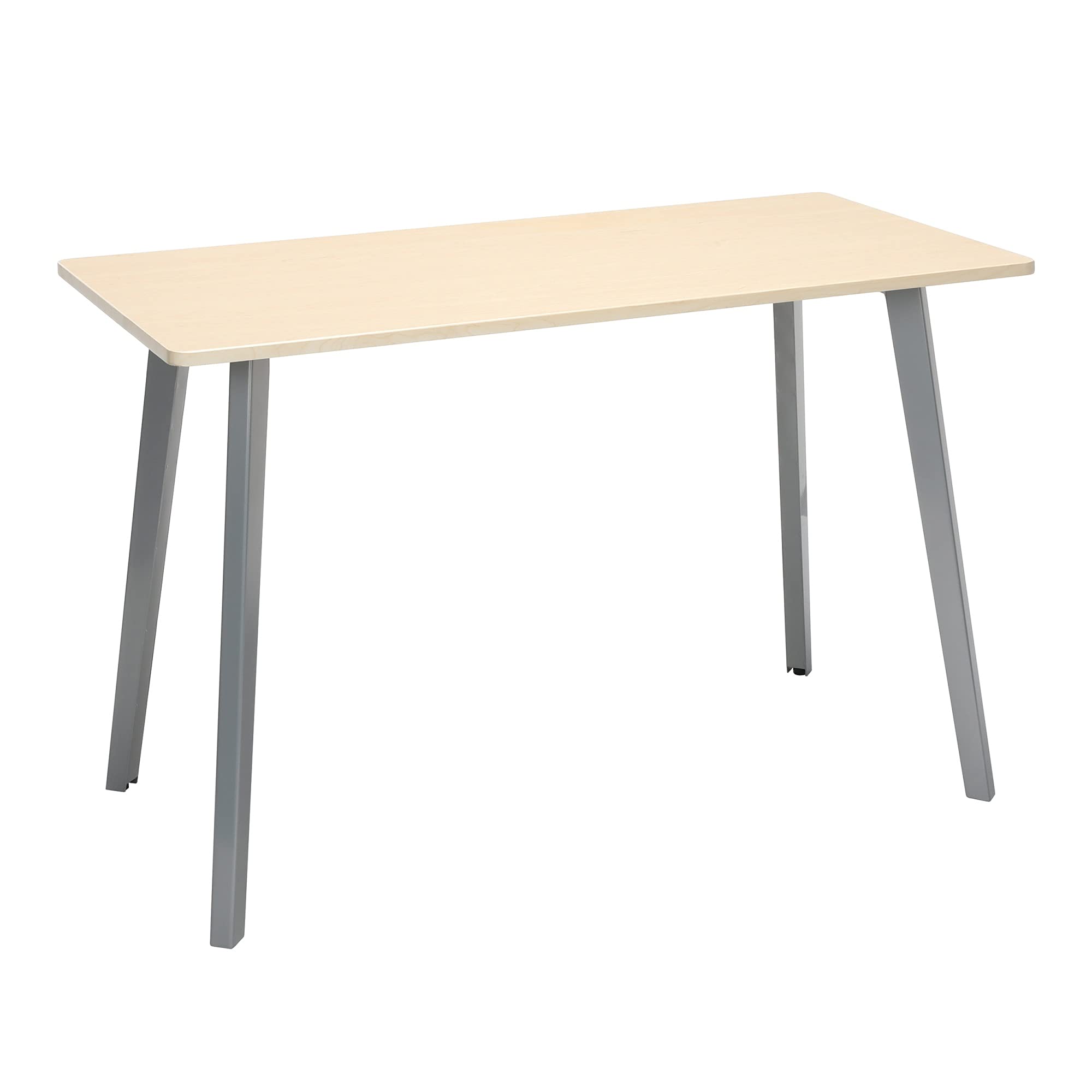 Ergode 48 Inch Maple Computer Desk with Sturdy Metal Frame - Home Office Desk for Work, Study, and Gaming (1048-SLV-MPL) | Perfect for Small Spaces & Remote Work Setup