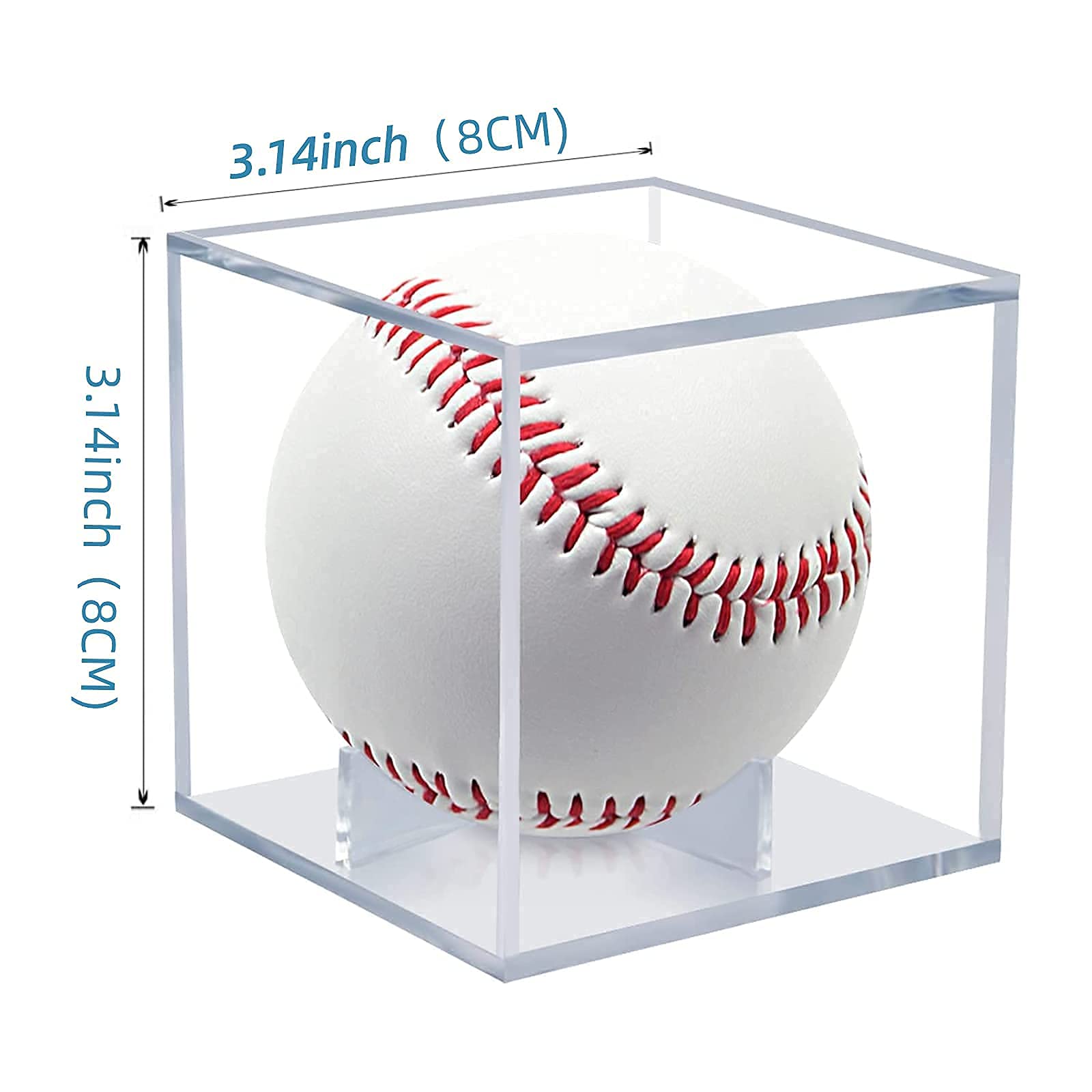 UV-Protected Acrylic Baseball Display Case - Clear Memorabilia Showcase for Autographed Balls & Collectibles | Perfect for Sports Fans, Home Decor, and Trophy Display