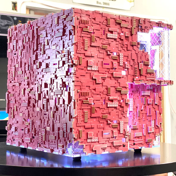 Star Trek Borg Cube ATX PC Case - Sakura Pink Edition for Gaming & Sci-Fi Fans | Perfect for Themed Builds & Collectors