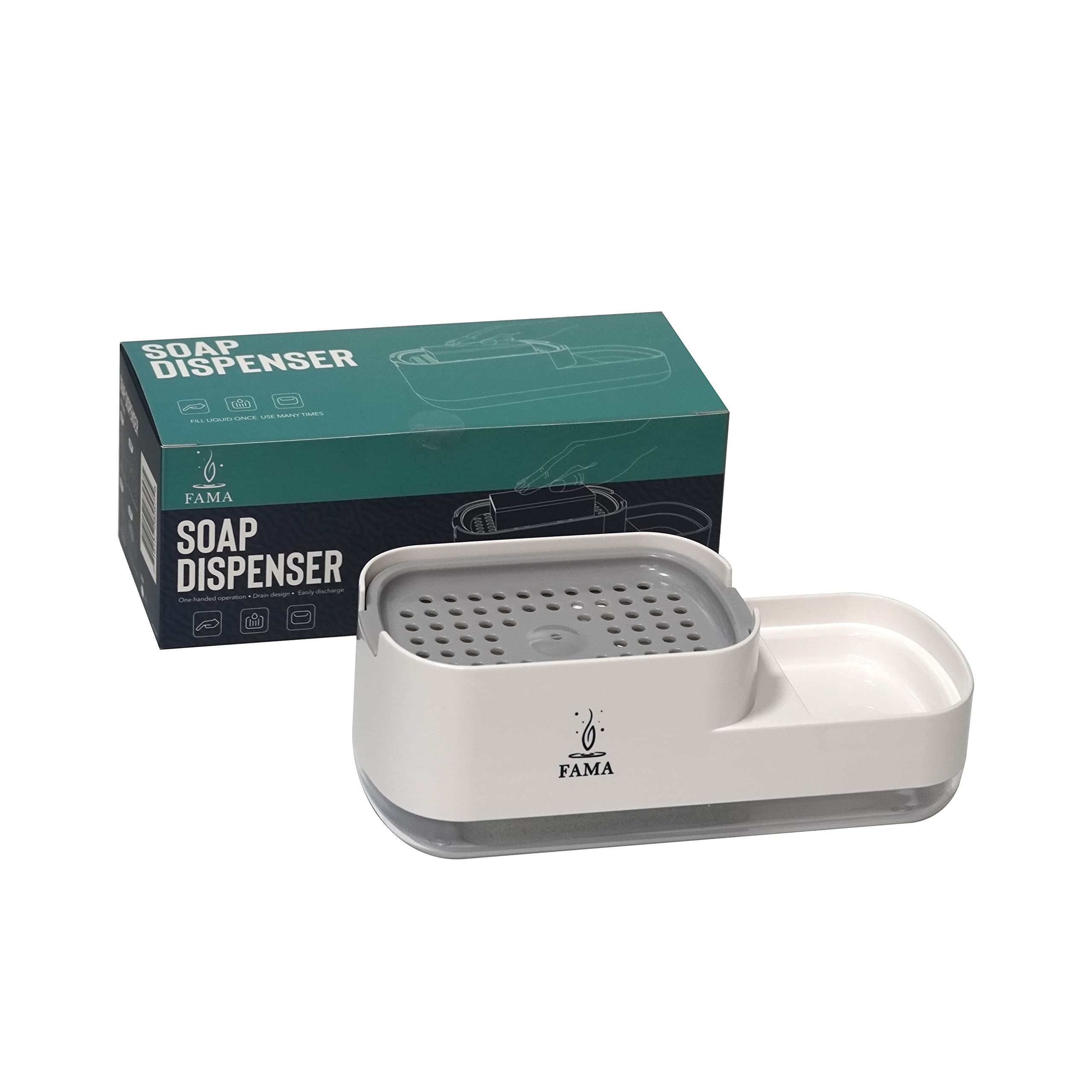 Premium FAMA Select Kitchen Soap Dispenser - Automatic Touchless Foam Soap Dispenser for Home & Office - Perfect for Kitchen, Bathroom, and Countertop Hygiene