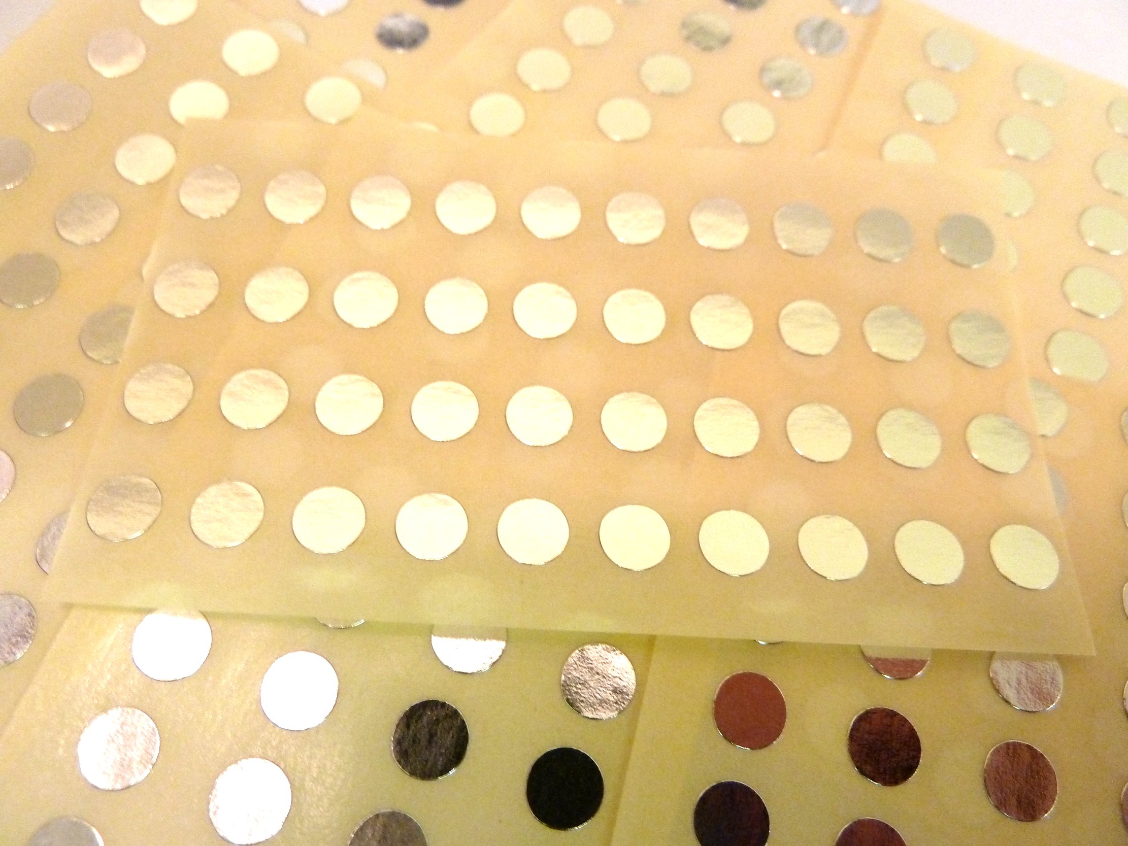 6mm Round Color Code Stickers - 270 Shiny Silver Labels for Organizing
