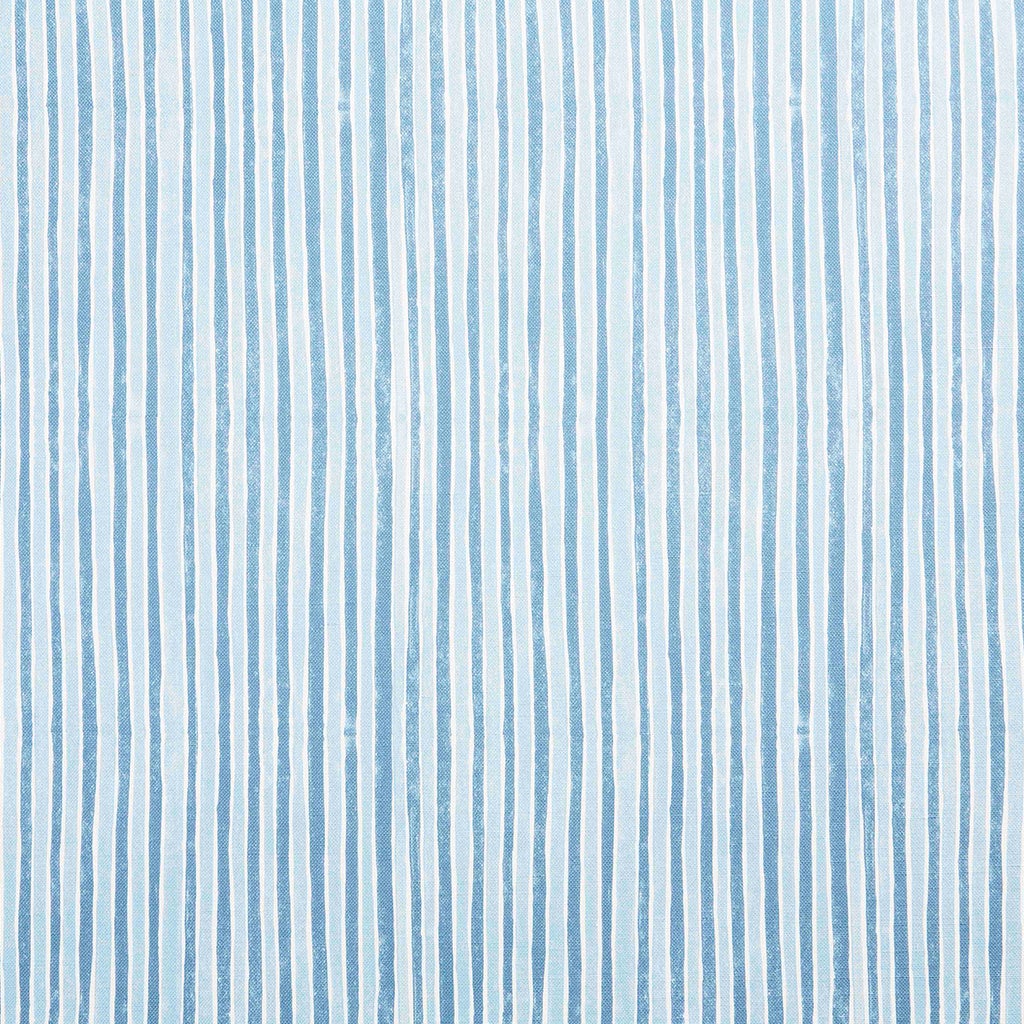 Blue Stripe Printed Linen Cotton Fabric Sample - Perfect for Upholstery, Curtains & DIY Home Decor Projects