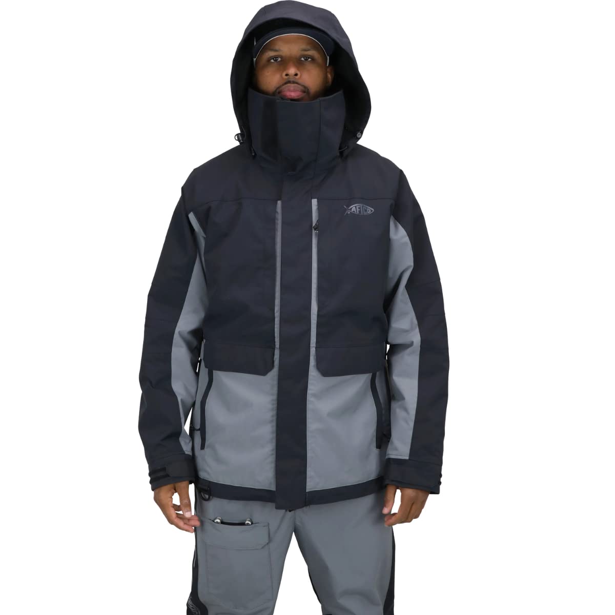 AFTCO Men's Hydronaut Fishing Jacket - Waterproof Windbreaker for Outdoor Sports (Size MJ33CHRM) - Ideal for Boating, Hiking & Cold Weather Protection
