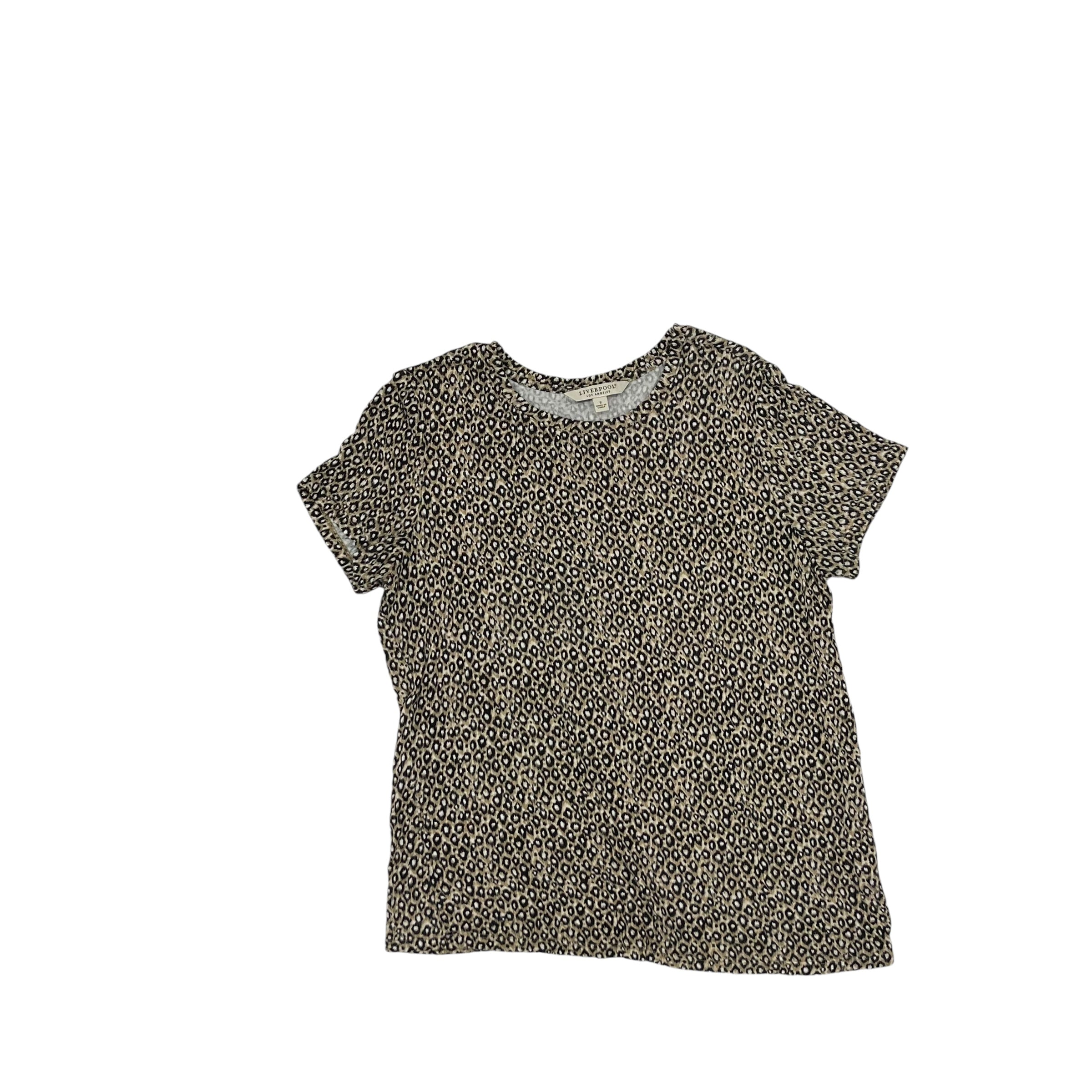 Liverpool Women's Short Sleeve Animal Print Blouse - Size S - Casual & Party Wear for Stylish Outfits