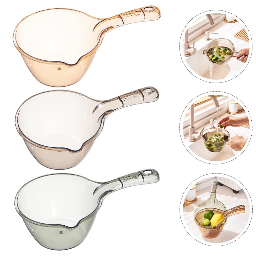 3pcs Thickened Kids Water Scoop for Bath & Kitchen Use