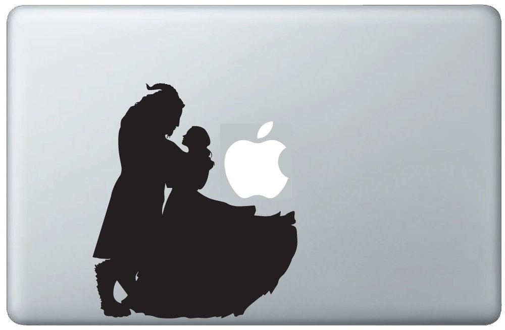 Beauty & Beast Apple Logo Vinyl Decal for MacBook 13