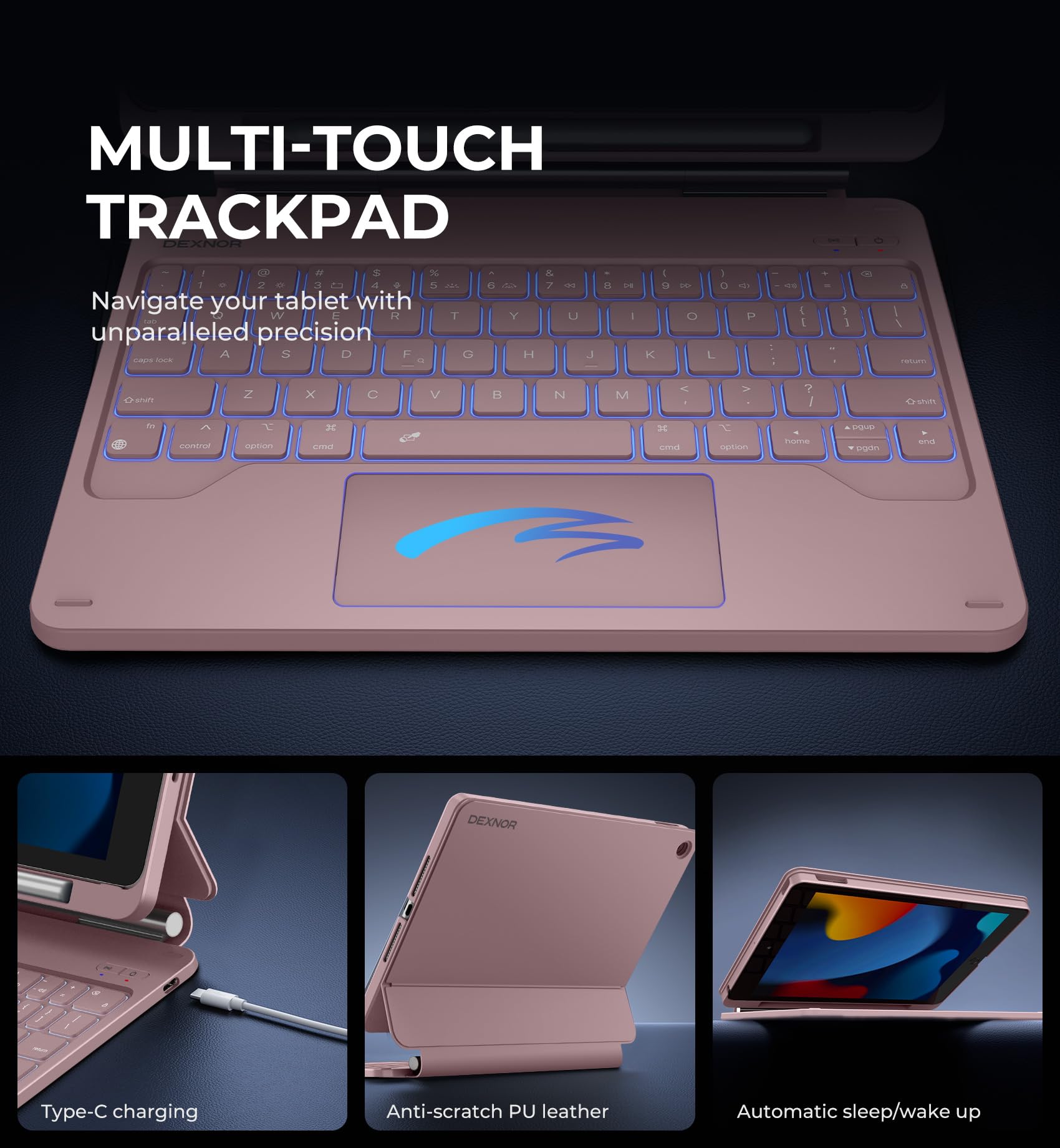 Dexnor Magnetic Keyboard Case for iPad 9th/8th/7th Generation 10.2