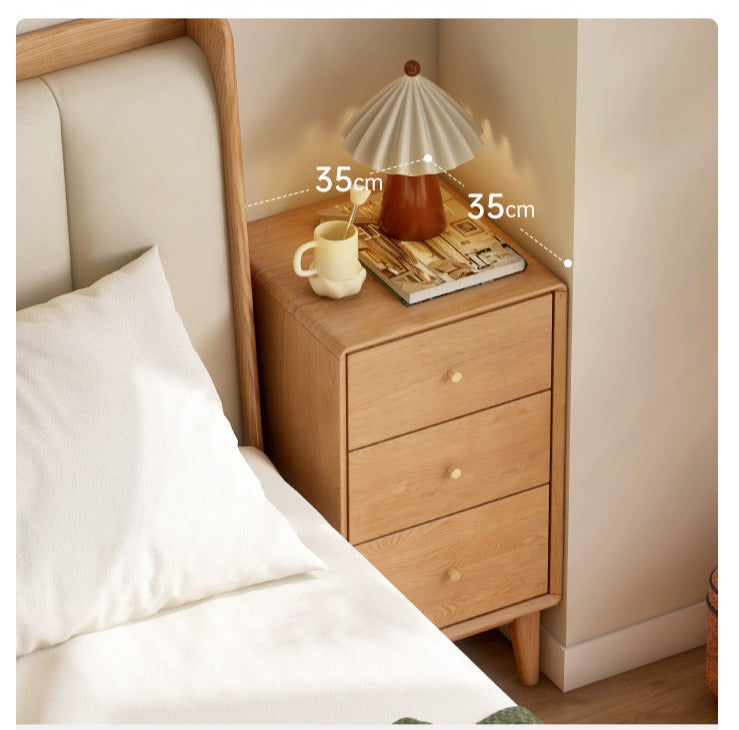 Solid Oak & Beech Wood Chest of Drawers - 5-Drawer Storage Cabinet with Multi-Functional Design for Bedroom, Living Room, and Office Organization
