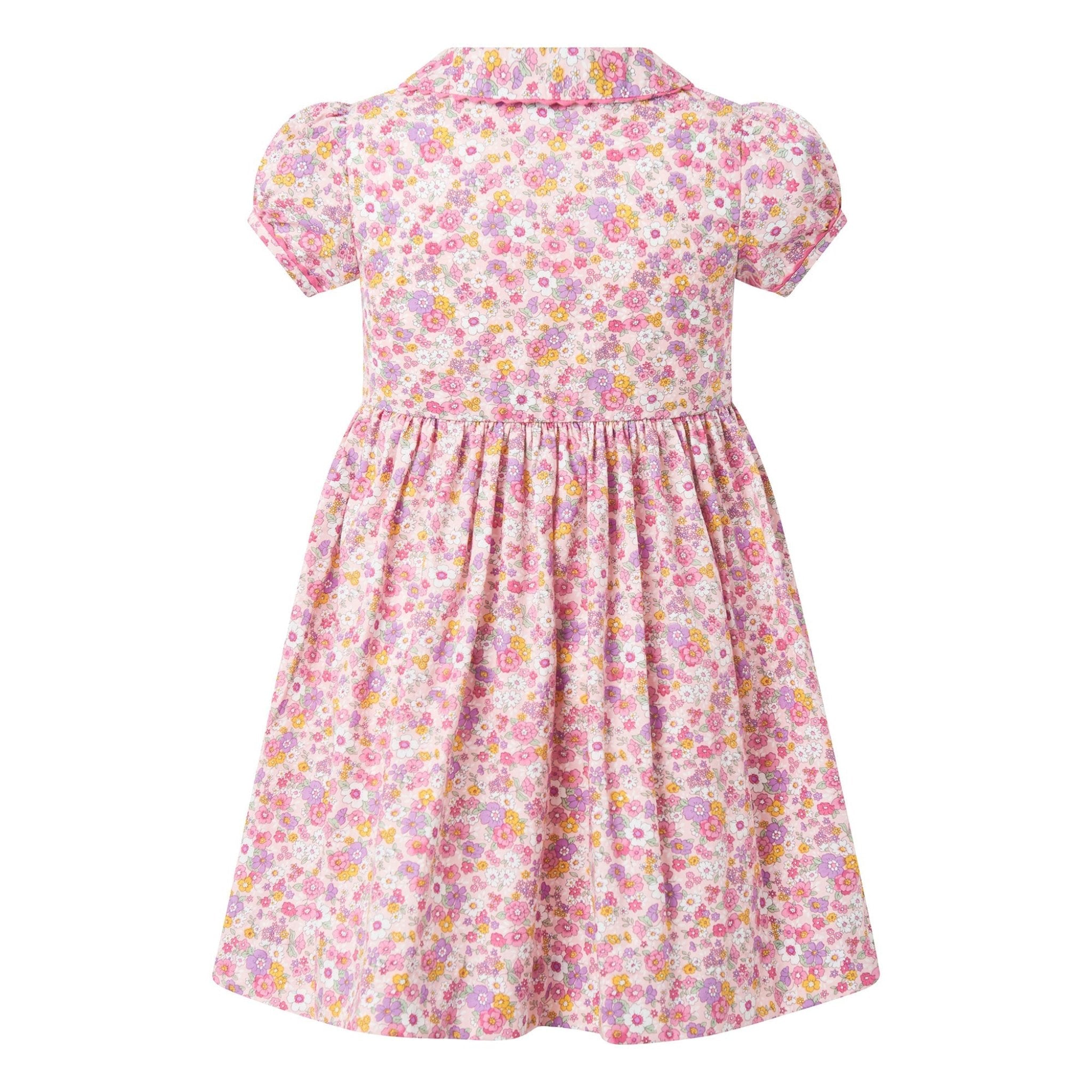 Floral Print Button Front Dress for Women - Sweet Candy Color Summer Dress for Casual Wear, Parties & Date Nights