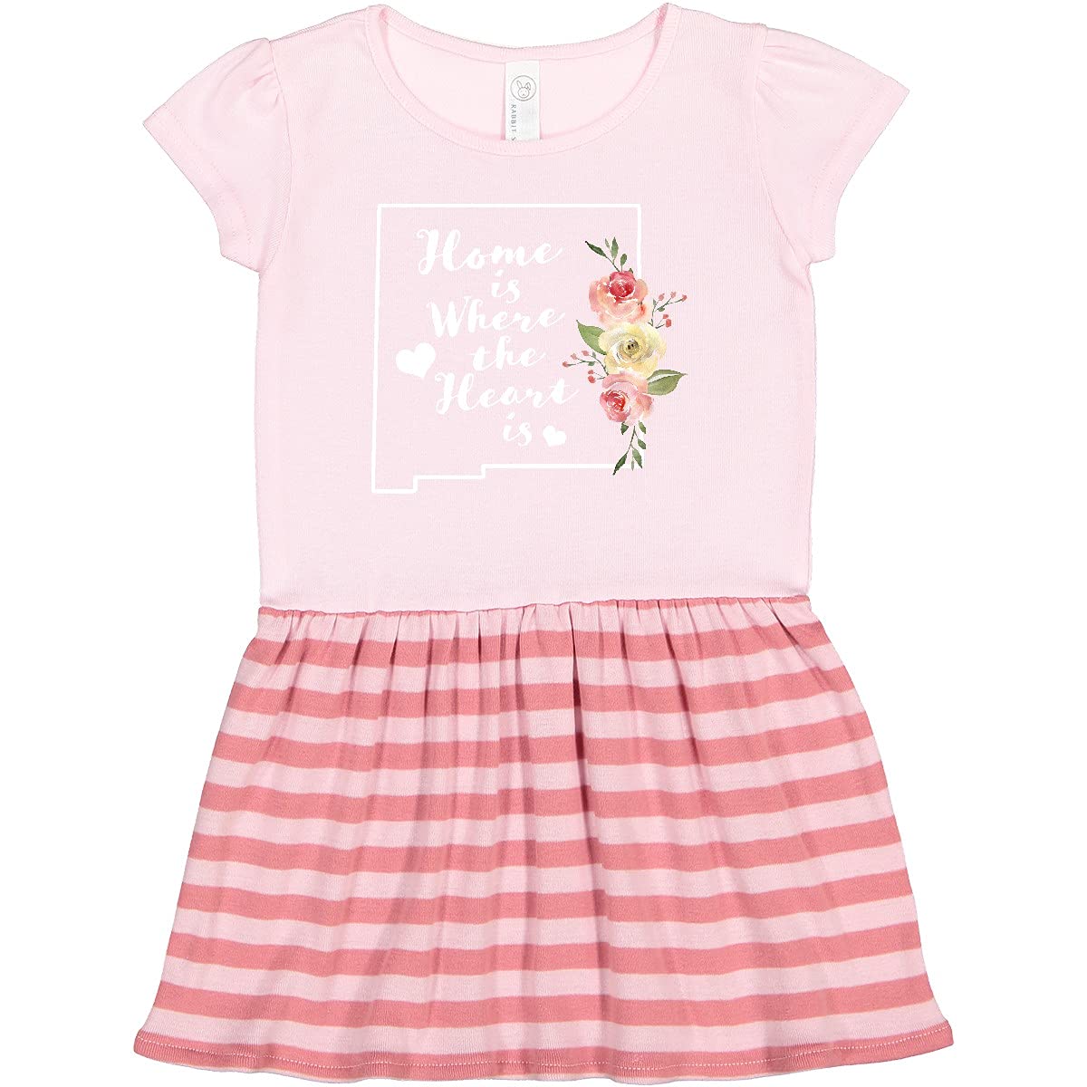 Inktastic New Mexico Home is Where The Heart is Watercolor Print Toddler Dress - Cute Casual Outfit for Girls, Playdates & Family Photos