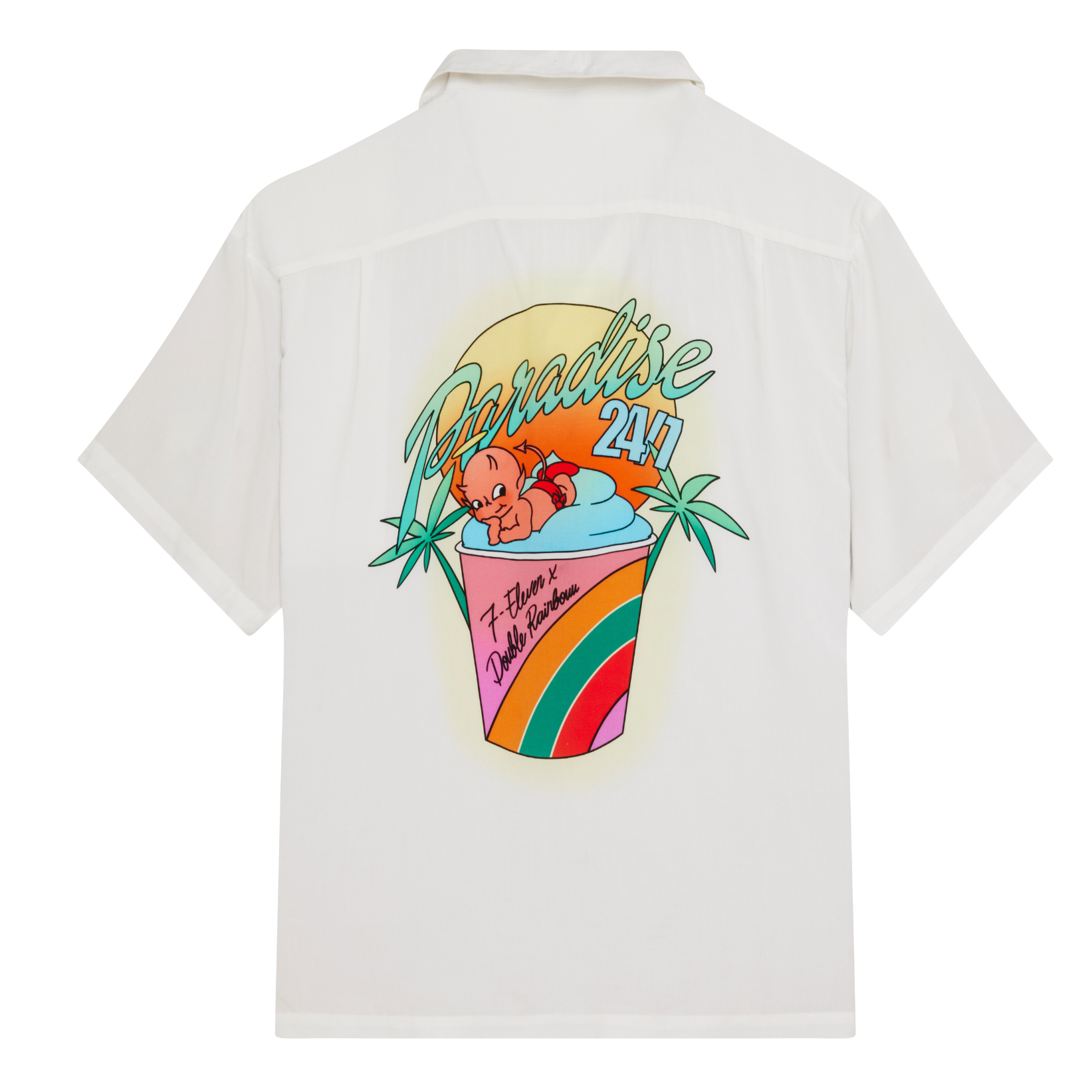 7 Eleven® Paradise 24/7 Hawaiian Shirt - Men's Short Sleeve Aloha Shirts with Tropical Floral Print - Perfect for Beach Vacations, Luau Parties & Summer Casual Wear