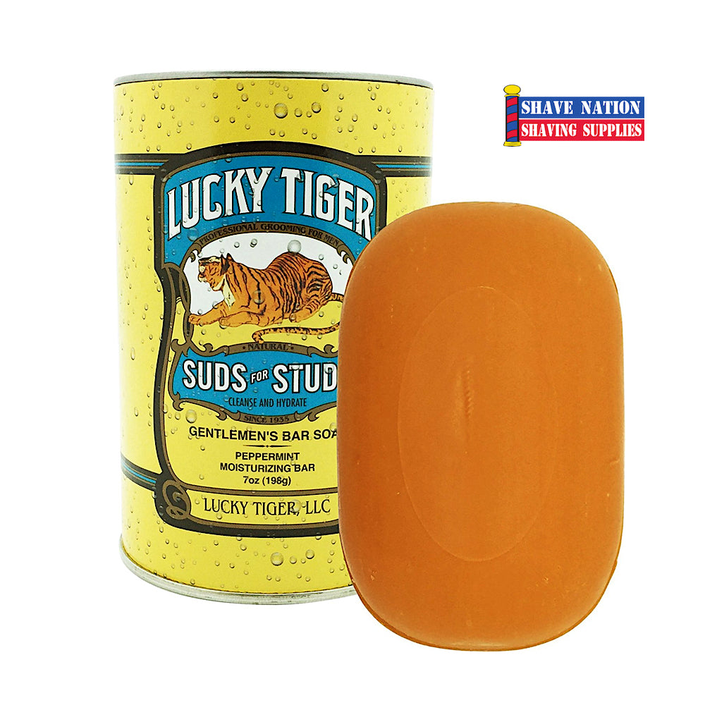 Lucky Tiger Suds For Studs Bath and Body Soap for Men - Natural Grooming & Skincare Bar - Perfect for Shower, Gym & Travel