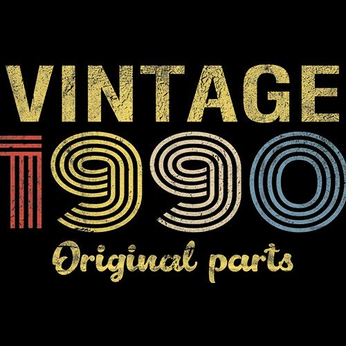 Vintage 1990 Retro 35th Birthday Gift for Men - Original Parts Themed T-Shirt | Perfect for 35th Birthday Parties & Nostalgic Celebrations