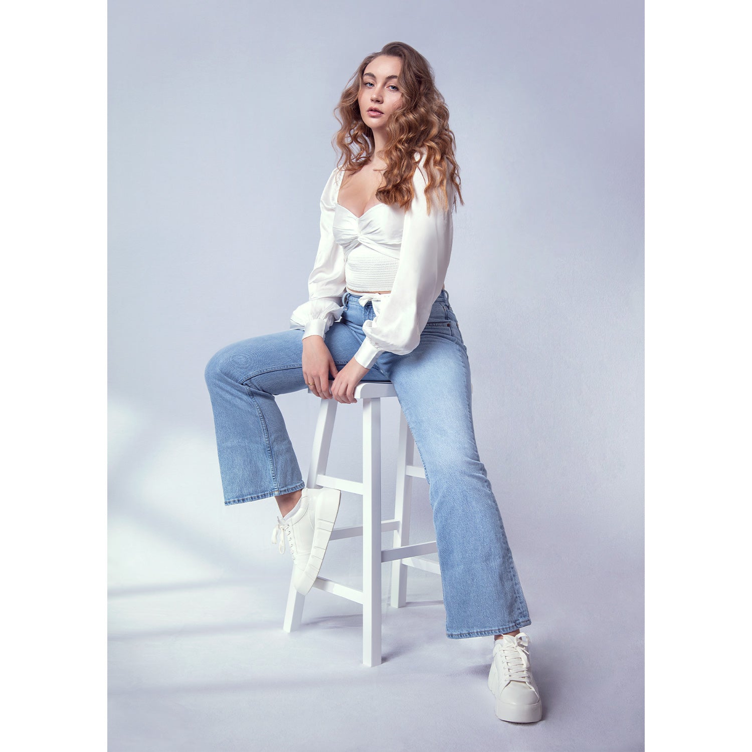 X Drop Pro Wrinkle Resistant Sweep Backdrop - High Key White 8x13 ft - Perfect for Photography Studio, Video Shooting & Content Creation