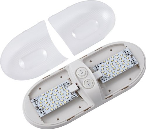 24 Pack Gold Stars F3528002 LED RV Ceiling Dome Light Fixture - Dual 921 Wedge Base, 72W High Power 12V Natural White LEDs for RV, Camper, Boat & Van Interior Lighting