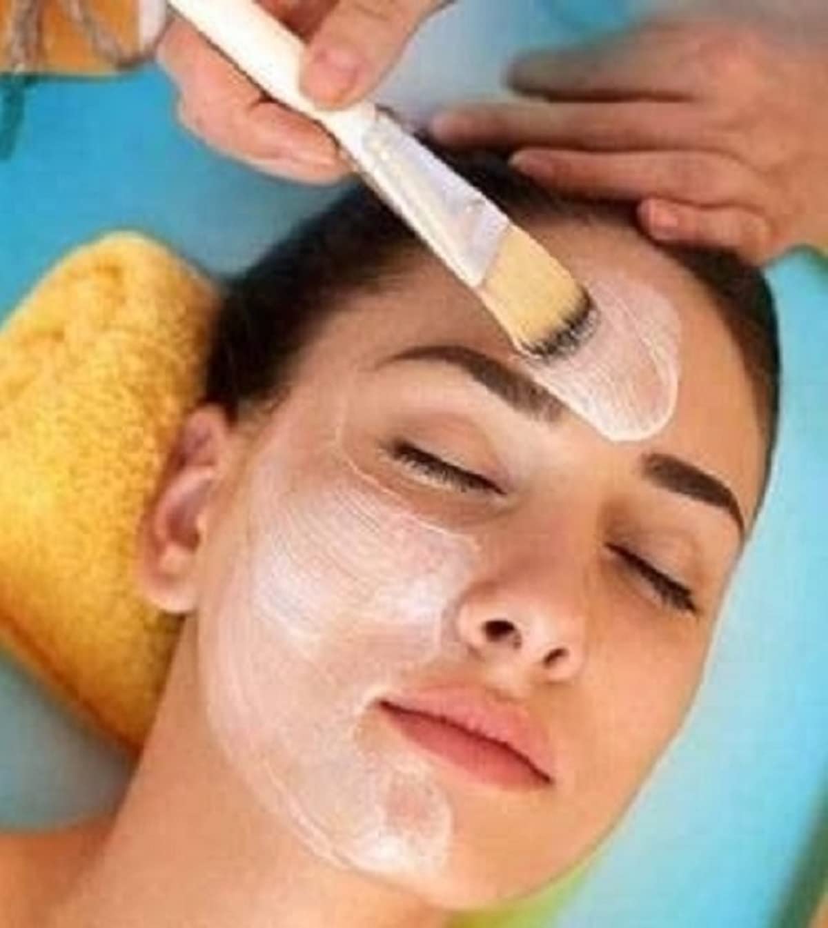 ZAUKY 3-Piece Professional Face Mask Applicator Brush Set - Soft Flat Mask Bleach Brush & Washable Makeup Headband for Women | Perfect for Skincare, Yoga, Sports, Bath & Shower (Combo Pack)