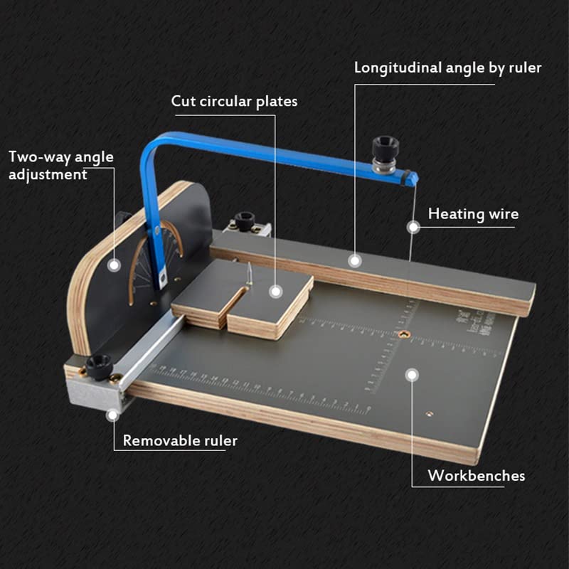 Professional Adjustable Hot Wire Foam Cutter Table - Precision Styrofoam Cutting Machine for DIY Model Building, Arts & Crafts, Cosplay Props - Perfect for Hobbyists, Architects & Crafters