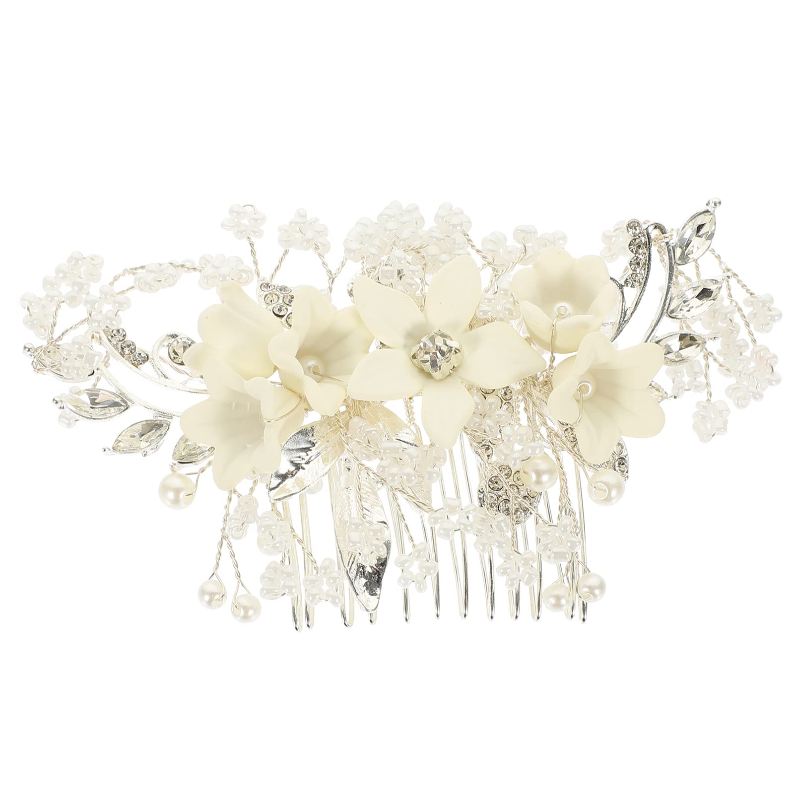 LUOZZY Pearl Bridal Hair Comb - Rhinestone Wedding Hair Accessories for Women & Girls - Perfect for Brides & Special Occasions