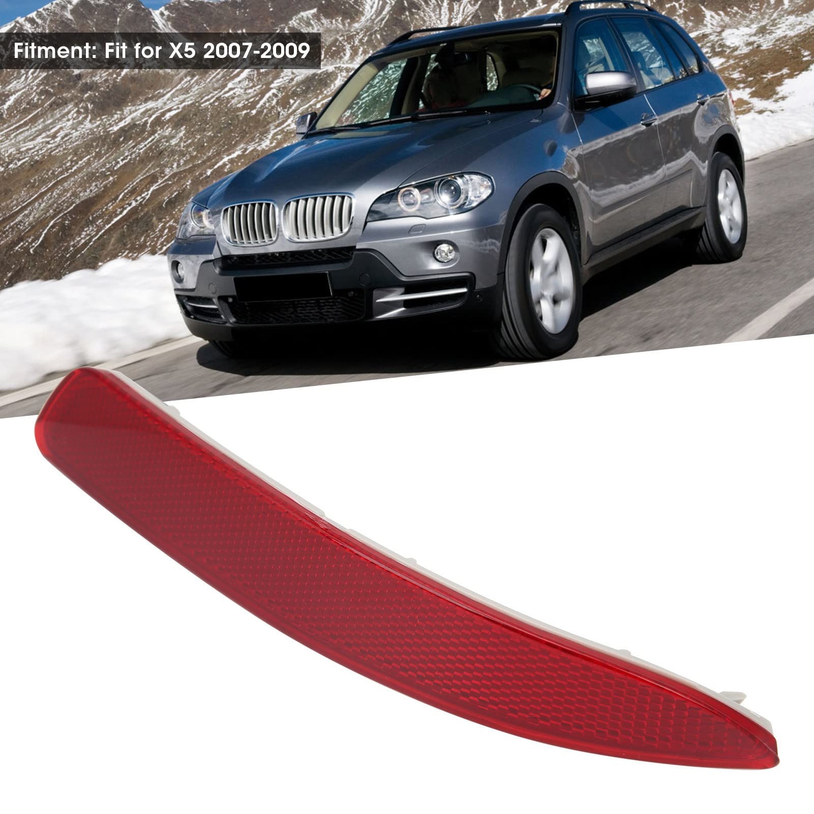 Rear Bumper Reflector Reflective Strip - Warning Safety Replacement Accessory for Cars, Trucks & SUVs | Enhanced Night Visibility for Road Safety