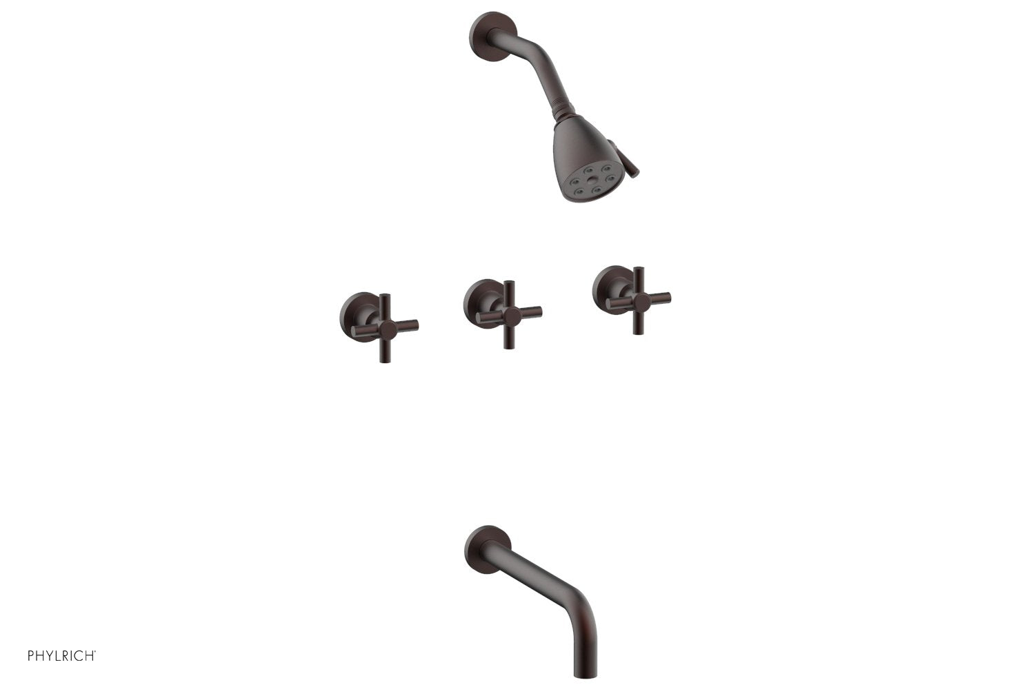 Premium 3-Handle Tub and Shower Faucet Set with 10