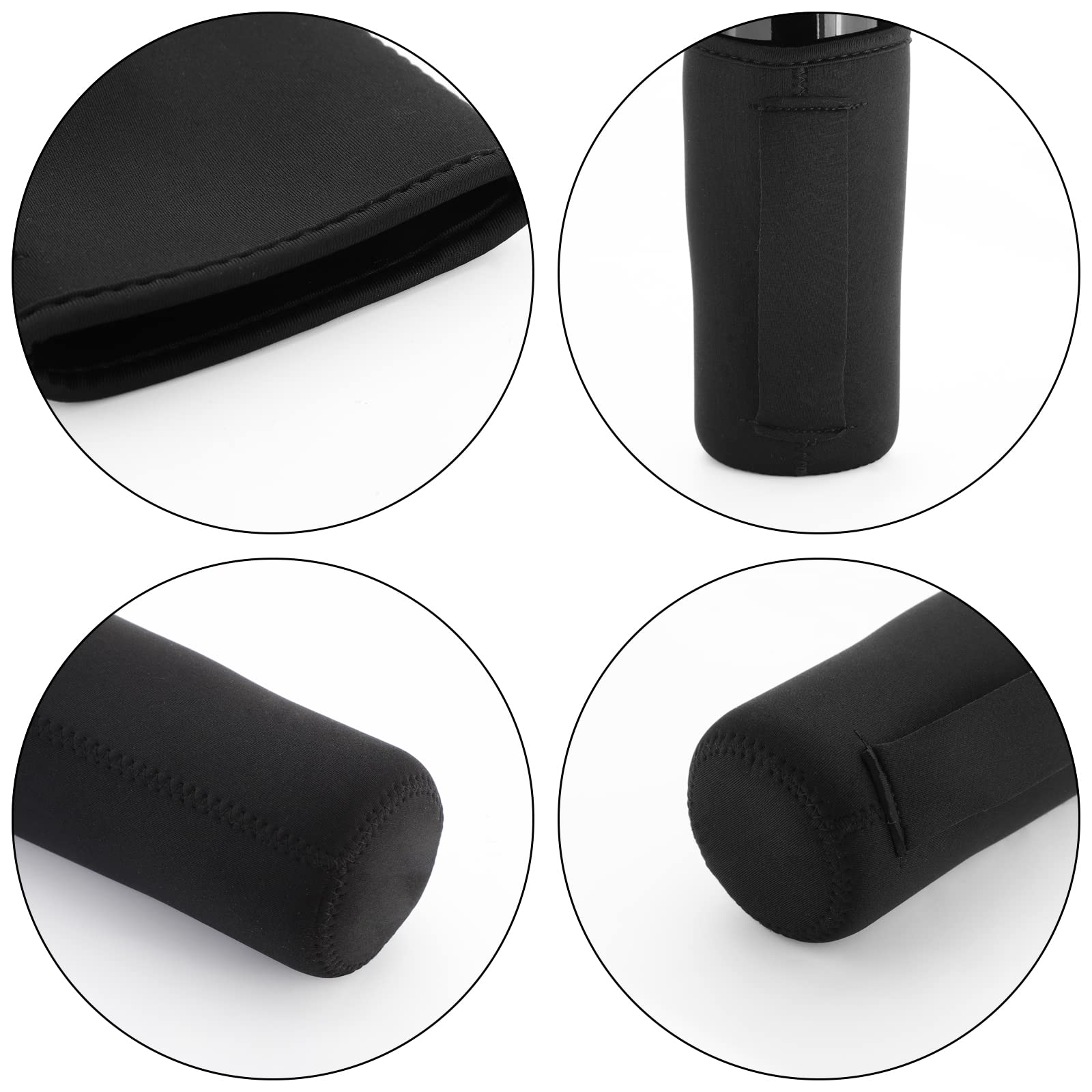 HaiMay 10 Pack Reusable Neoprene Coffee Cup Sleeves - Insulated Drink Sleeve Holder for 20oz Tumblers & Beverages (Black) - Perfect for Iced Coffee, Hot Drinks, Office Use & Outdoor Activities