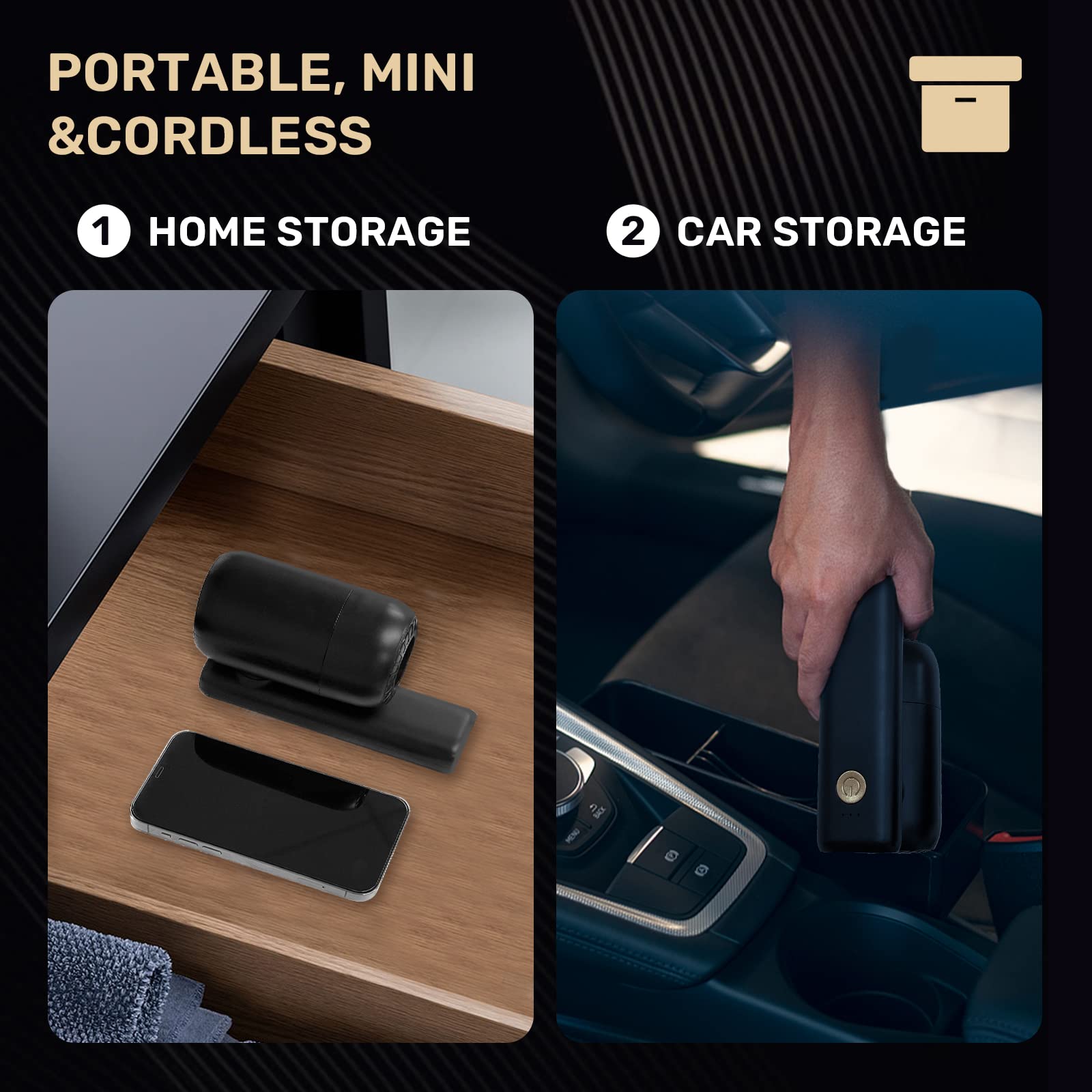 Portable Cordless Compressed Air Duster - Mini Air Blower & Vacuum Cleaner for Computers, Keyboards, Cars, Home & Office | Reusable Electric Canned Air Alternative for PC Cleaning, Electronics Maintenance & Dust Removal