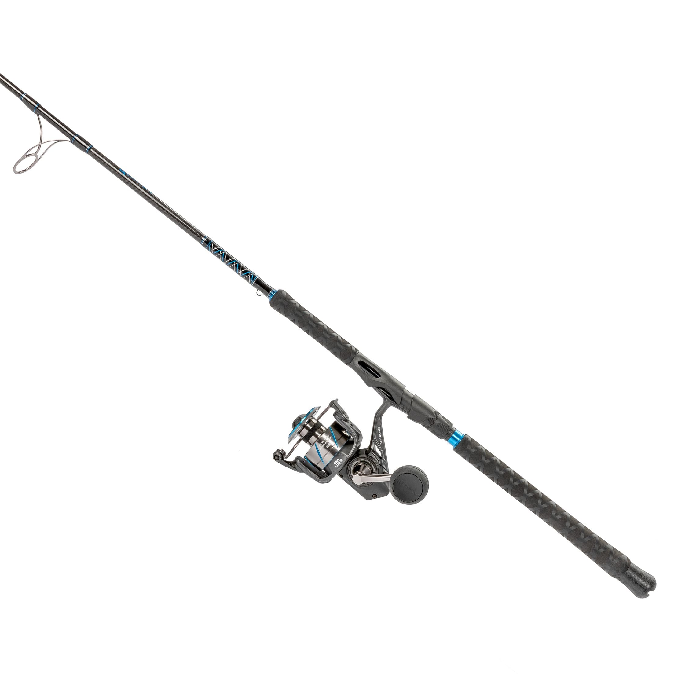 Quantum Benchmark Spinning Combo - Premium Fishing Rod and Reel Combo for Freshwater & Saltwater Anglers | Perfect for Bass, Trout, and Walleye Fishing | Ideal for Shoreline, Boat, and Kayak Fishing Adventures