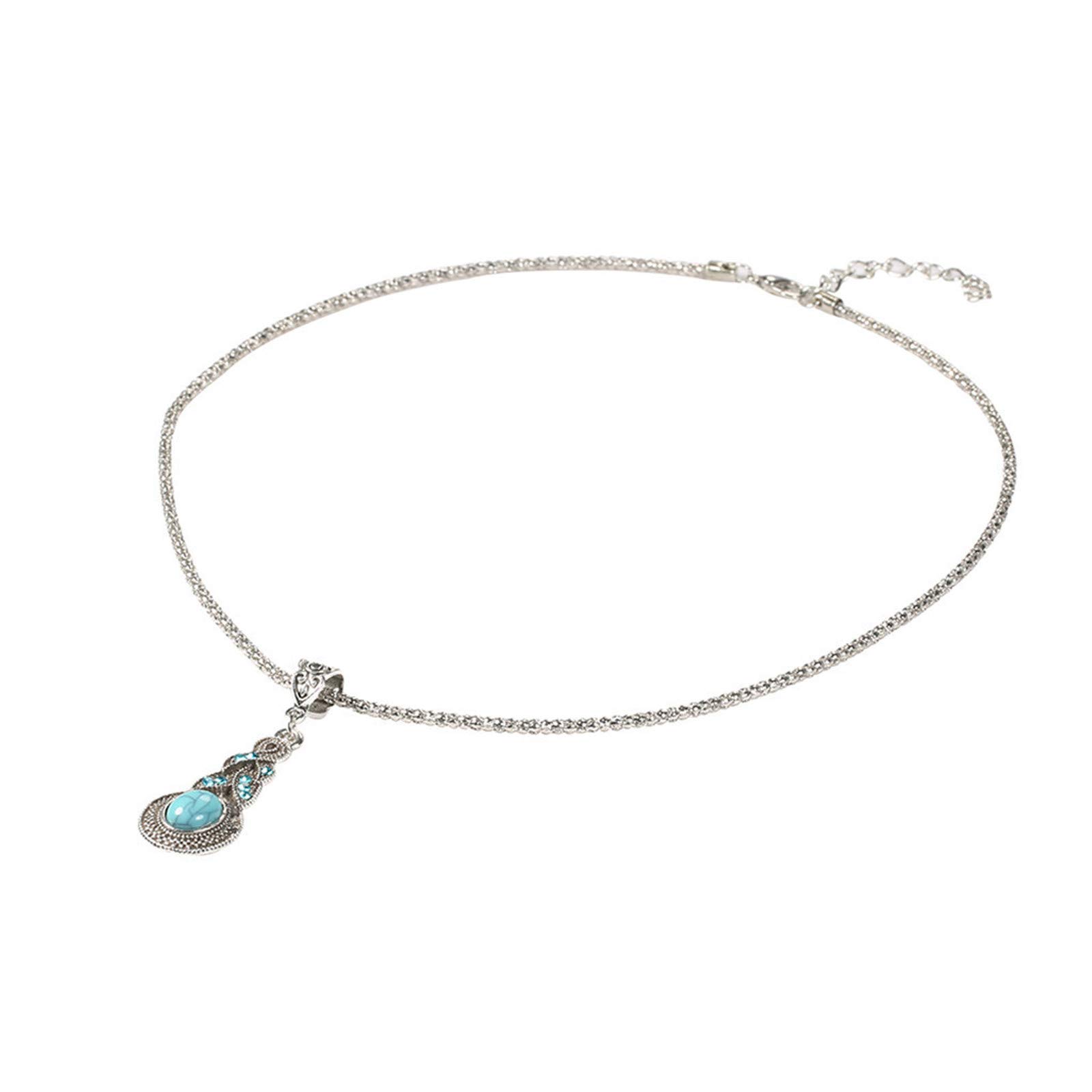 Stylish Vintage Sapphire Necklace for Women - Elegant Ethnic Jewelry, Perfect Birthday Gift & Mother's Day Present | Ideal for Parties, Weddings & Special Occasions