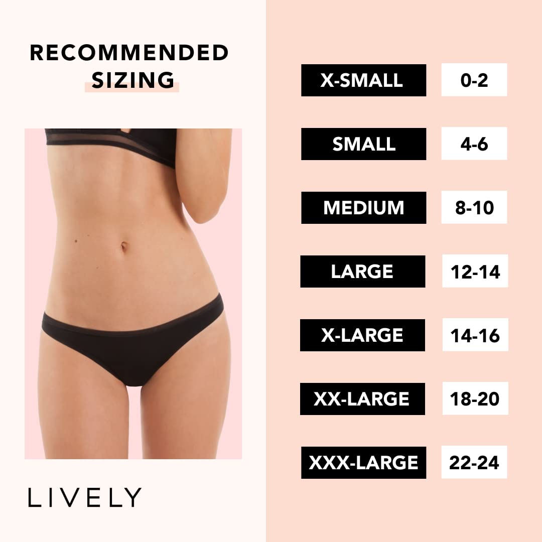 LIVELY No Show Thong for Women - Seamless Invisible Panty Lines Underwear | Low-Rise Comfortable Hipster Panties | Perfect for Yoga, Workouts & Everyday Wear
