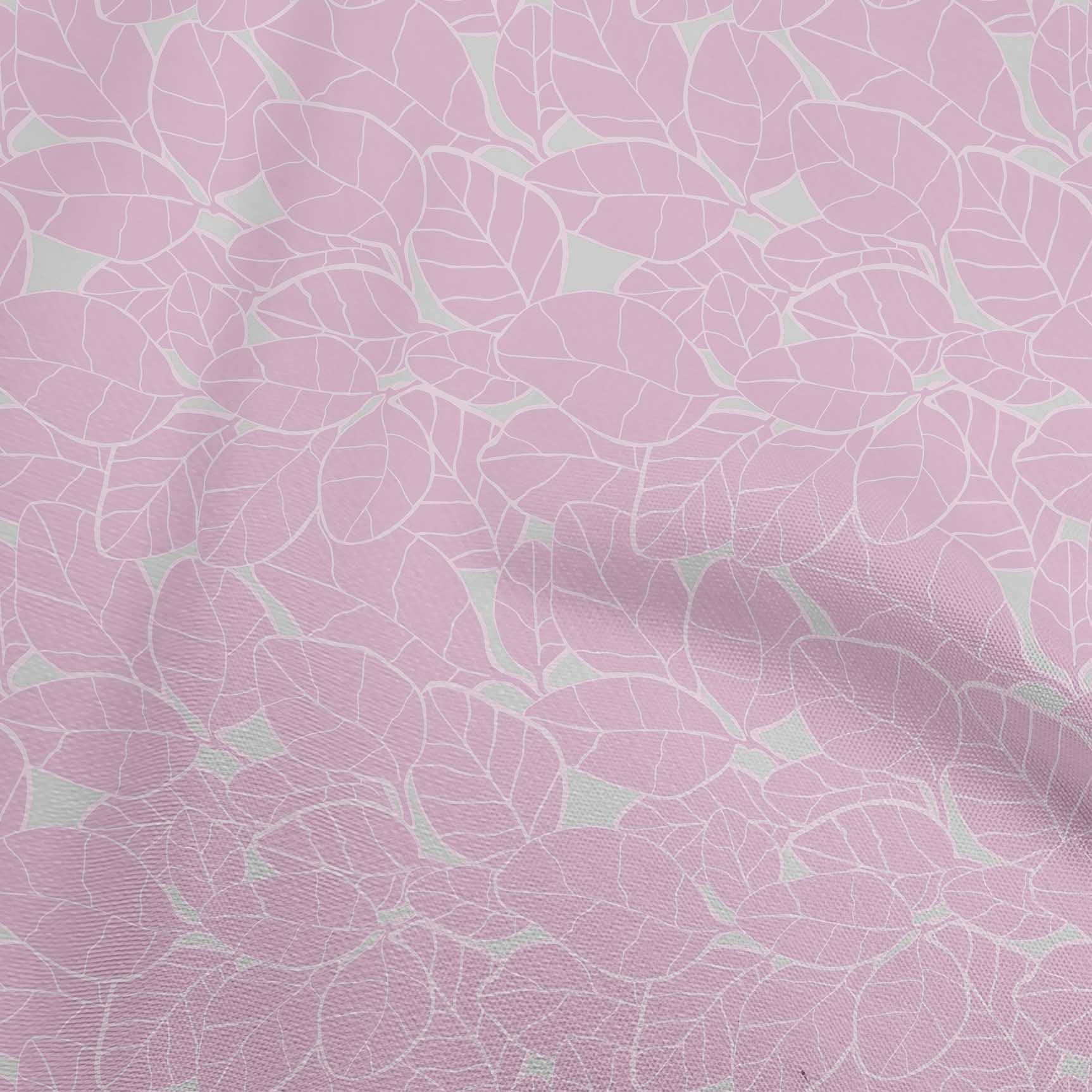 oneOone Viscose Jersey Light Pink Abstract Leaf Print Fabric by The Yard - 60 Inch Wide Soft Draping Material for Dresses, Skirts & DIY Fashion Projects