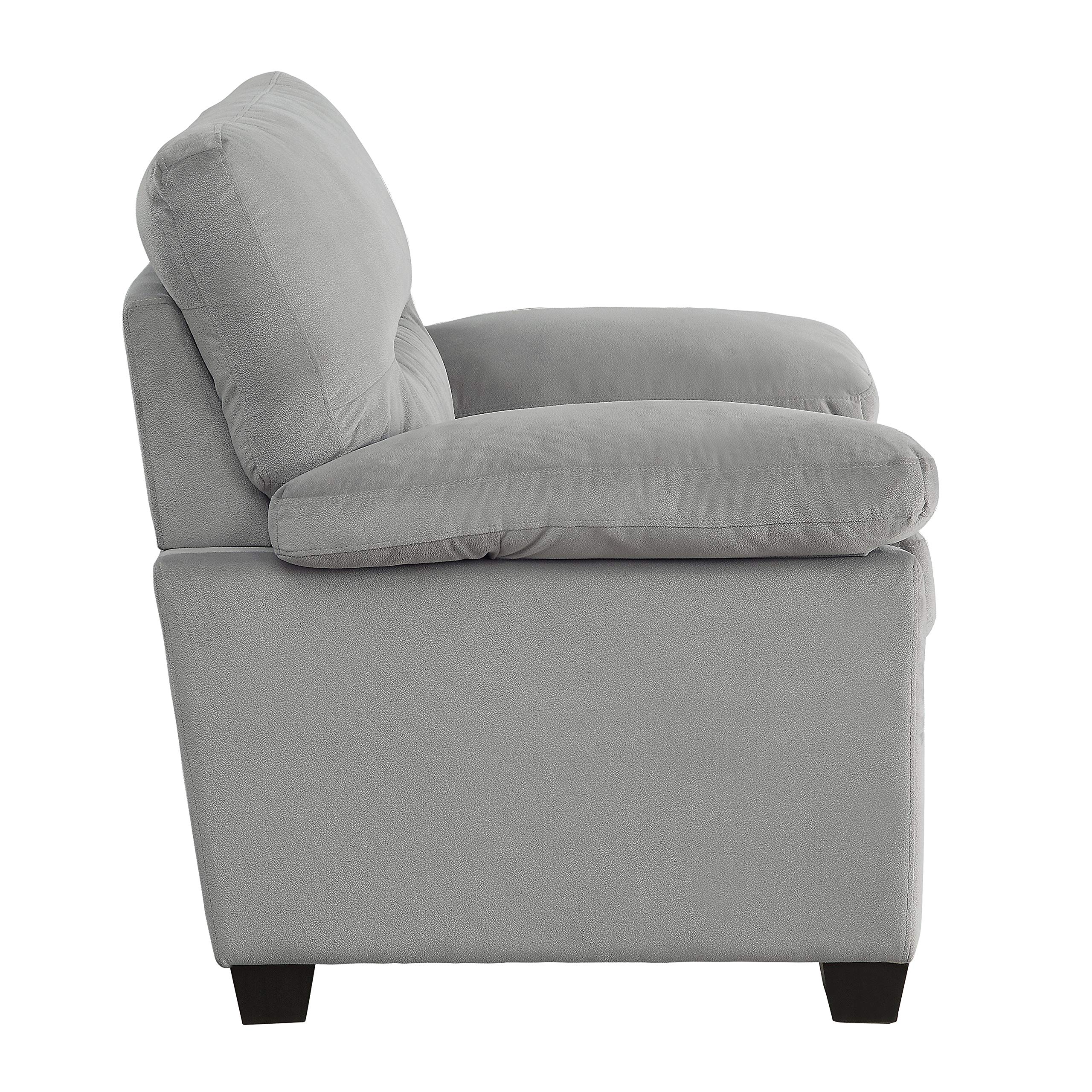 Lexicon Single Sofa Chair - Modern Upholstered Accent Armchair for Living Room, Bedroom, Office & Waiting Room - Comfortable Lounge Chair in Gray - Perfect for Reading Nooks, Home Theaters & Reception Areas