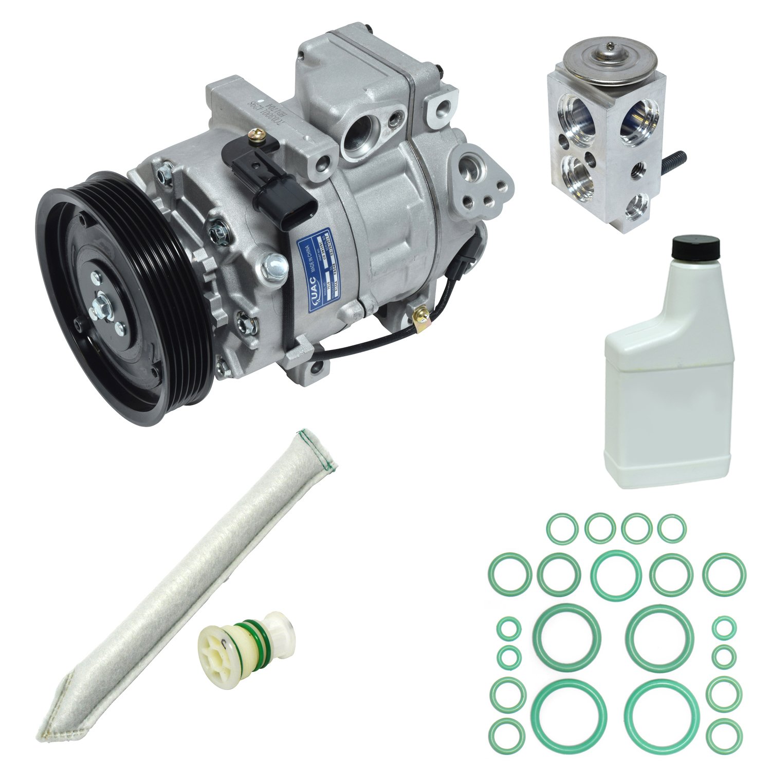 UAC KT 4969 Premium A/C Compressor & Component Kit for Car AC Repair - Compatible with Multiple Vehicle Models | Perfect for DIY Auto Maintenance & Professional Mechanics
