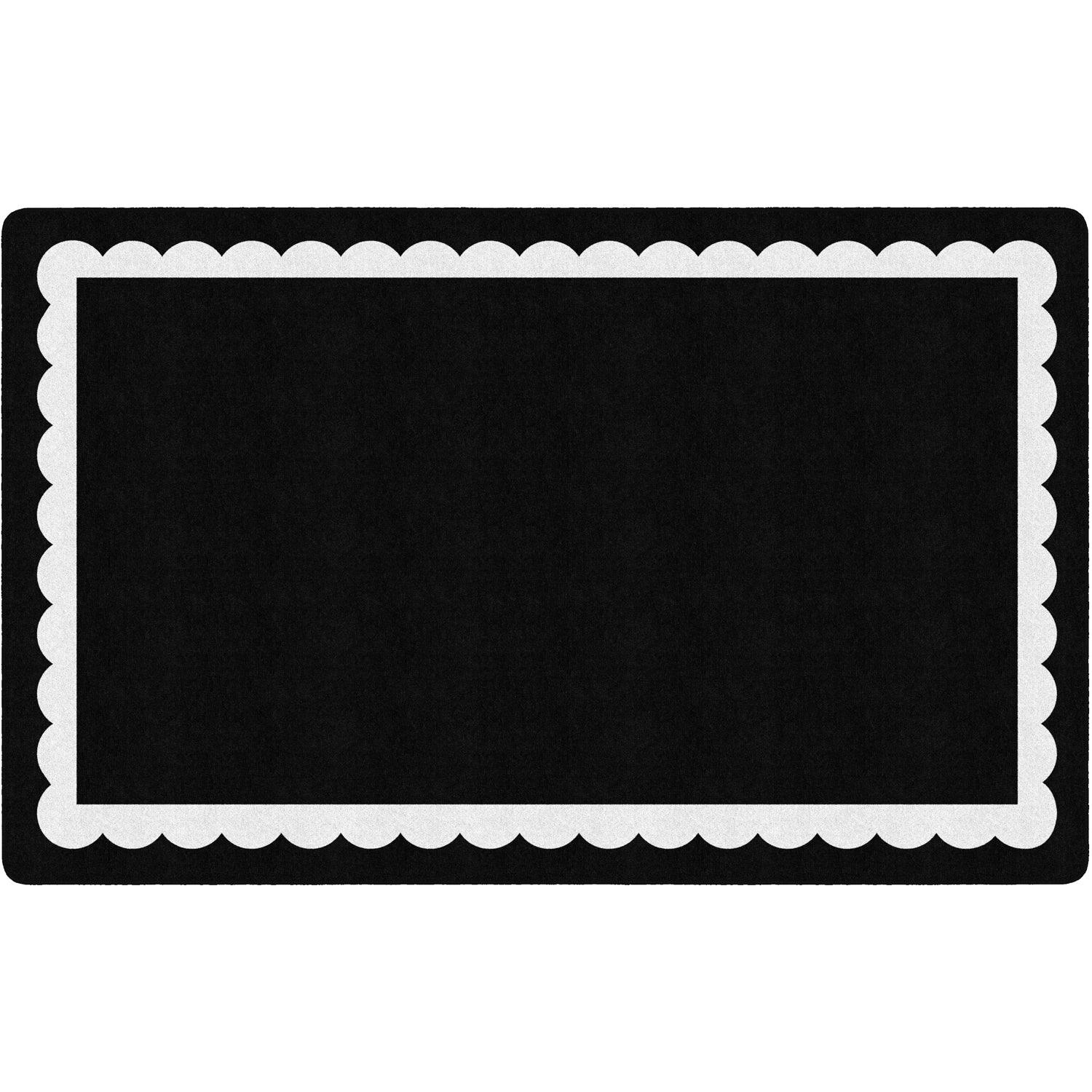 Black & White Scallop Border Trim - Stylish Brights Decorative Edge for Scrapbooking, Bulletin Boards & Classroom Decor