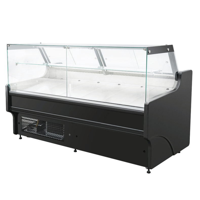 1.5 Meter Deli Showcase Glass Display Case - Commercial Refrigerated Food Display for Bakery, Deli, and Supermarket Use