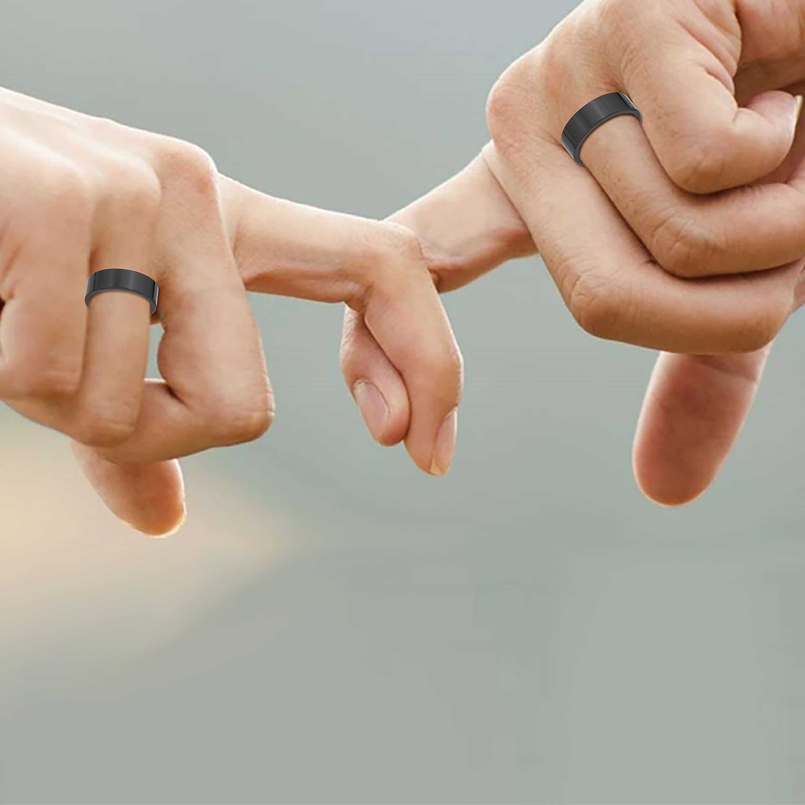 Boston Bay Diamonds Black Ceramic Unisex Wedding Band & Fashion Ring for Men & Women - Comfort Fit, 6mm/7mm/8mm Width Options - Perfect for Weddings, Anniversaries & Everyday Wear