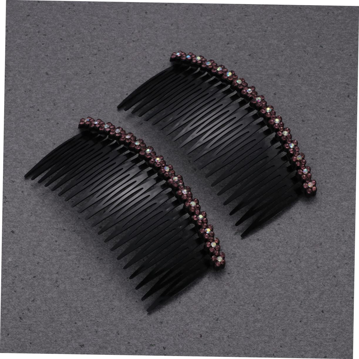 Beavorty 2PCS Rhinestone Hair Clip Combs - Elegant Plum Flower Headdress for Women, Bridal Hair Accessories for Weddings, Prom, Parties & Special Occasions