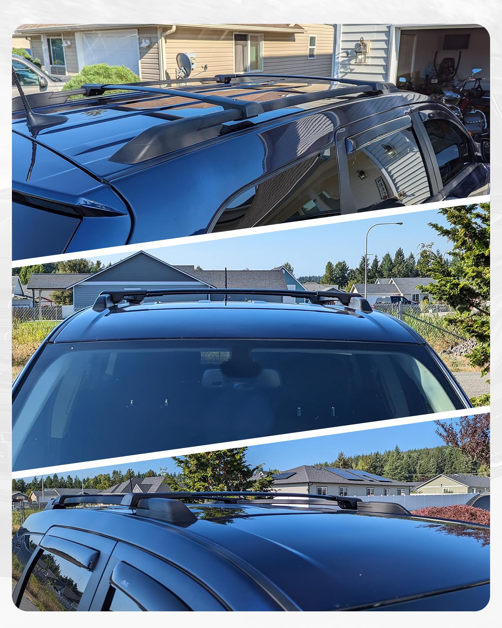 Heavy Duty Cross Bars Roof Rack for Chevrolet Chevy Equinox 2018-2024 | Universal Luggage Rack Crossbar Cargo Carrier with Side Rails | Perfect for Camping, Road Trips & Outdoor Adventures