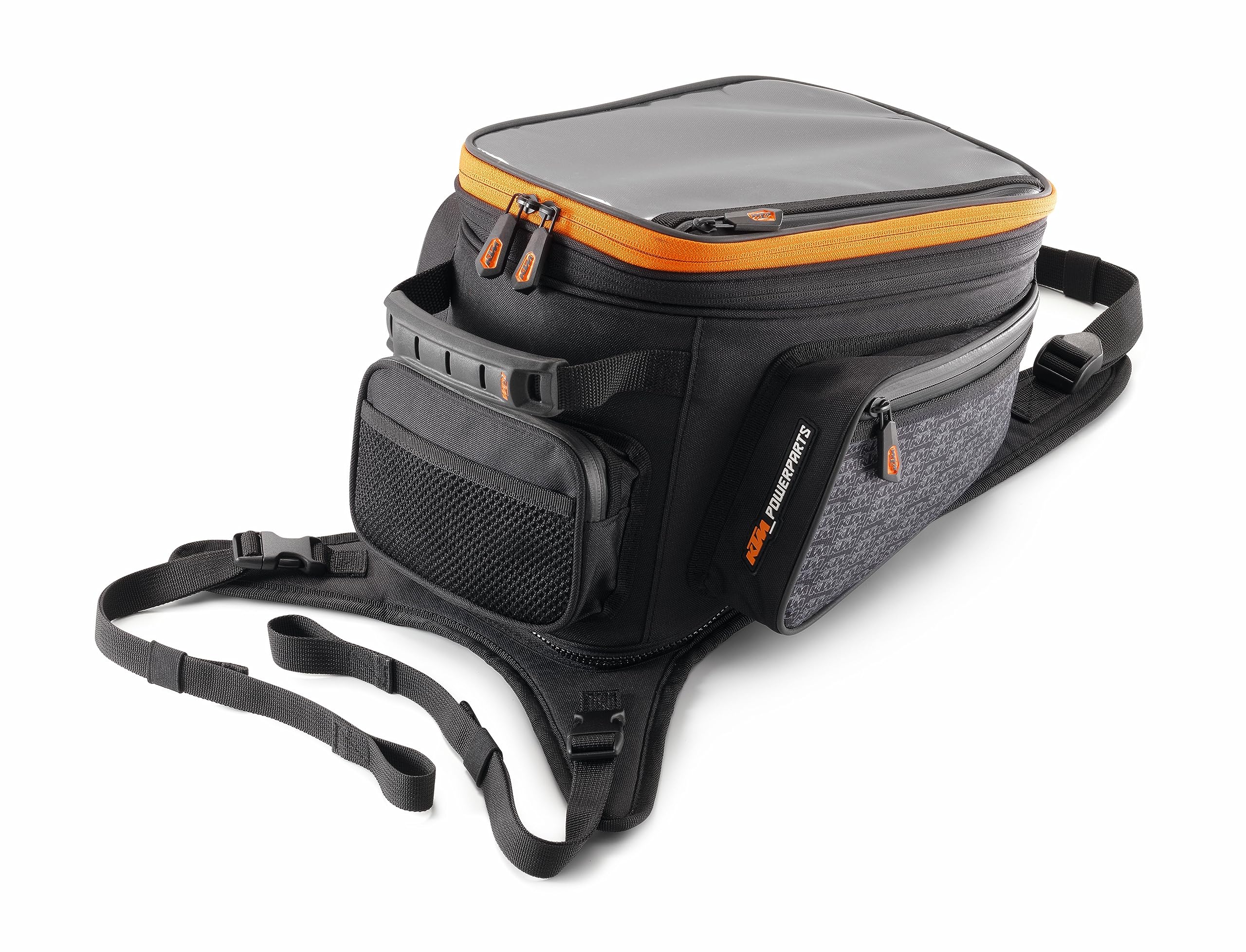 Genuine KTM Travel Tank Bag 75012919100 - Waterproof Motorcycle Storage for Adventure Riding & Long-Distance Touring