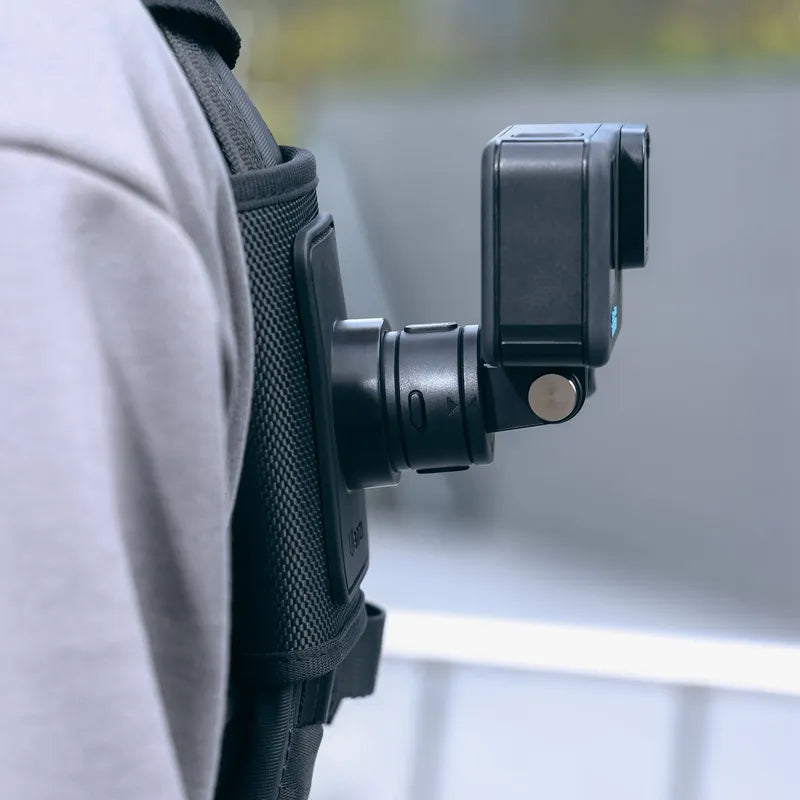 Ulanzi CO62 Go Quick II Magnetic Backpack Clip Mount for GoPro Hero 11/10/9/8/7, DJI Osmo Action - Secure Hands-Free Vlogging While Hiking, Cycling & Outdoor Adventures (Model C064GBB1)