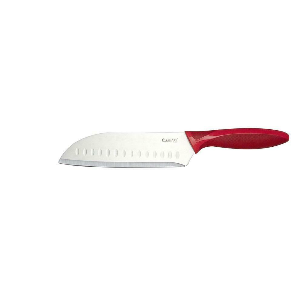 17.5cm Culinare Santoku Knife - Premium Japanese Chef Knife with Stainless Steel Blade - Sharp Kitchen Cutting Tool for Slicing, Dicing & Chopping Vegetables, Meat & Fish - Perfect for Home Cooks & Professional Chefs