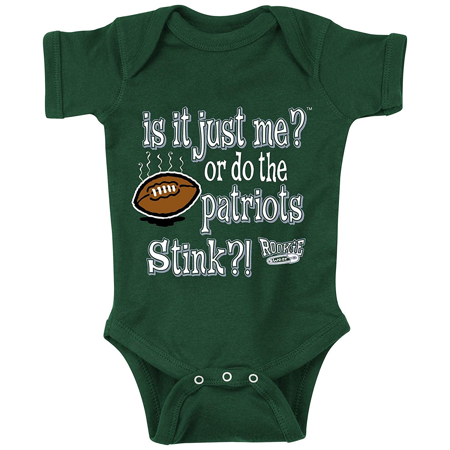 New York Football Fans Baby Onesie - 'Is It Just Me?!' Funny Anti-NE Patriots Bodysuit (NB-7T) - Perfect for Game Day, Family Photos & Football Themed Parties