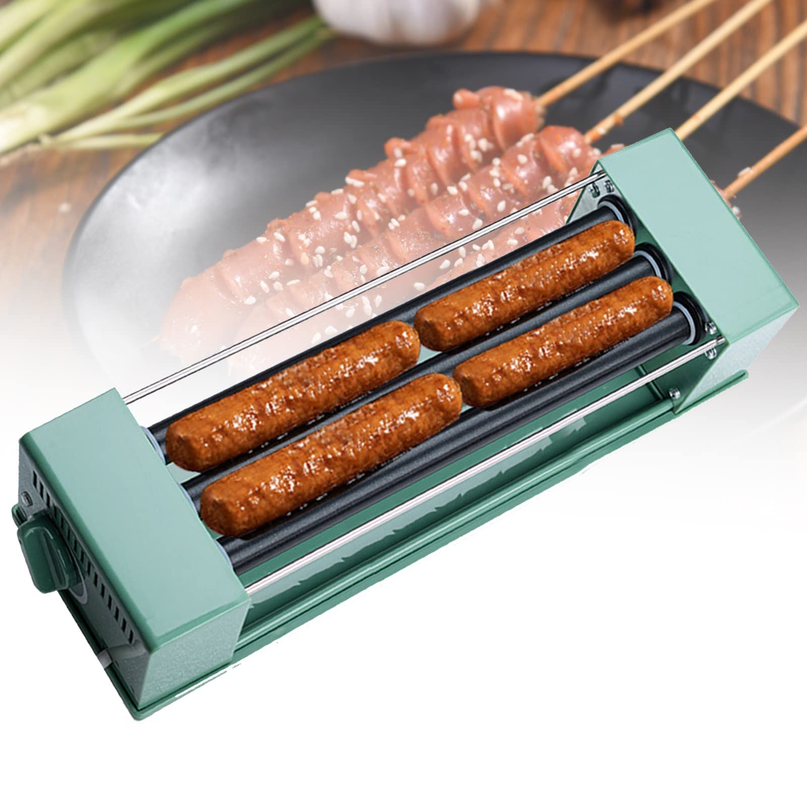 **Suerthy Hot Dog Toaster - Commercial Non-Stick Hot Dog Grill Roller & Warmer Machine for Restaurants, Food Trucks & Home Use - Easy to Clean & Hygienic (3-Pipe Size)**    *(Perfect for BBQs, Parties, Fast Food Stands & Home Cooking - Enjoy Delicious Hot Dogs in Minutes!)*