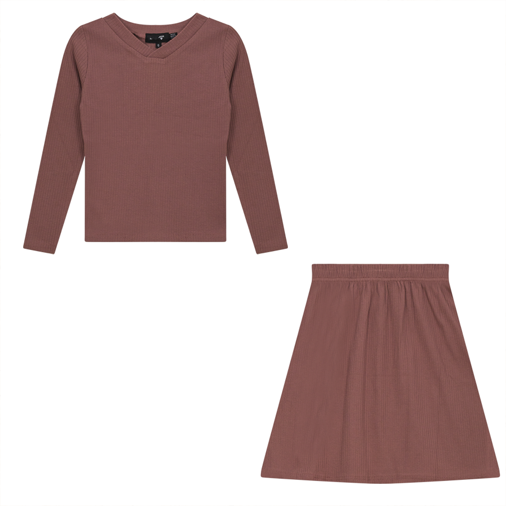 Stylish Ribbed V-Neck 2-Piece Set for Women - Comfortable & Trendy Outfit for Casual Wear, Date Nights & Office Looks