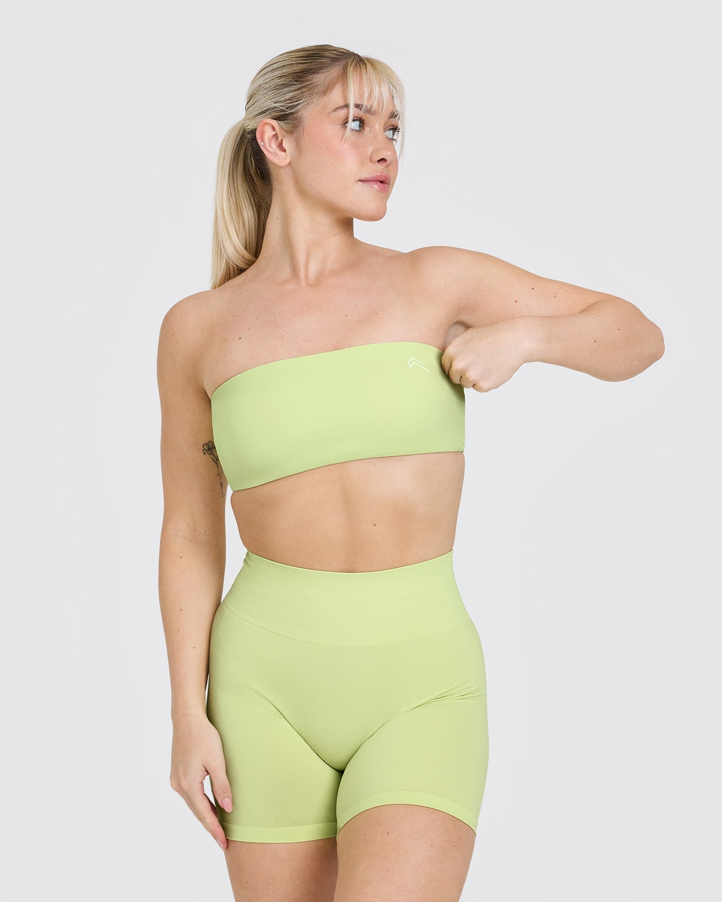 Unified Micro Bandeau Bralette - Seamless Wireless Comfort Bra in Pump Green | Yoga, Lounge & Everyday Wear