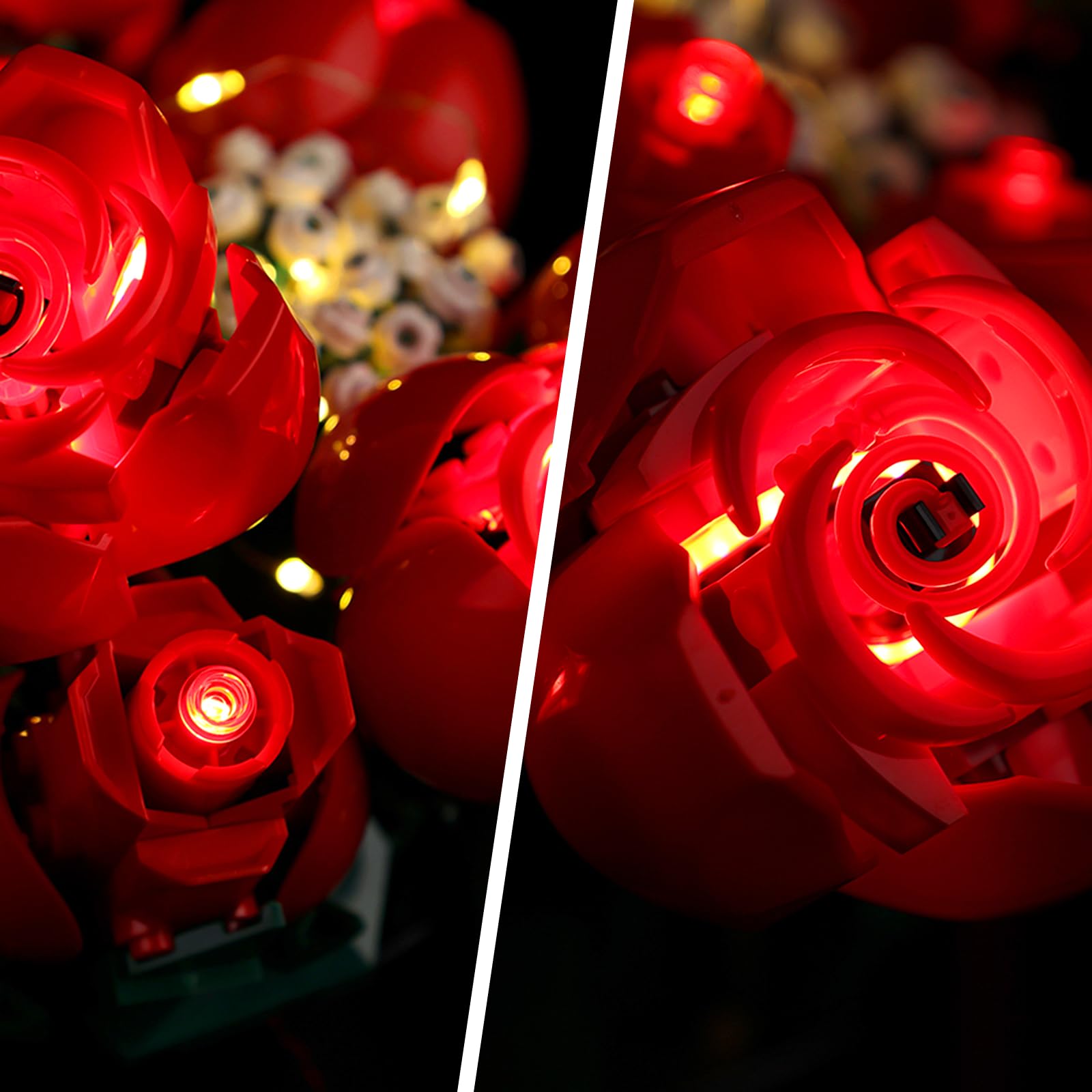 Kyglaring LED Lighting Kit for Lego Icon Roses Bouquet 10328 - DIY Flower Bouquet Light Set for Lego Building Blocks, Valentine's Day Gift (No Model Included, RC Version) - Perfect for Home Decoration, Romantic Gifts & Lego Enthusiasts