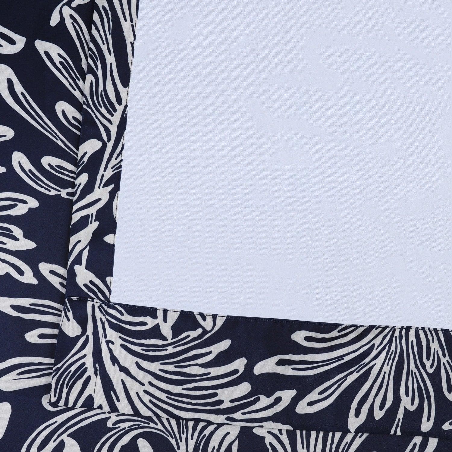 Navy Blue Floral Blackout Curtains for Bedroom - Light Blocking Thermal Insulated Drapes for Living Room & Nursery - Elegant Home Decor with Floral Pattern