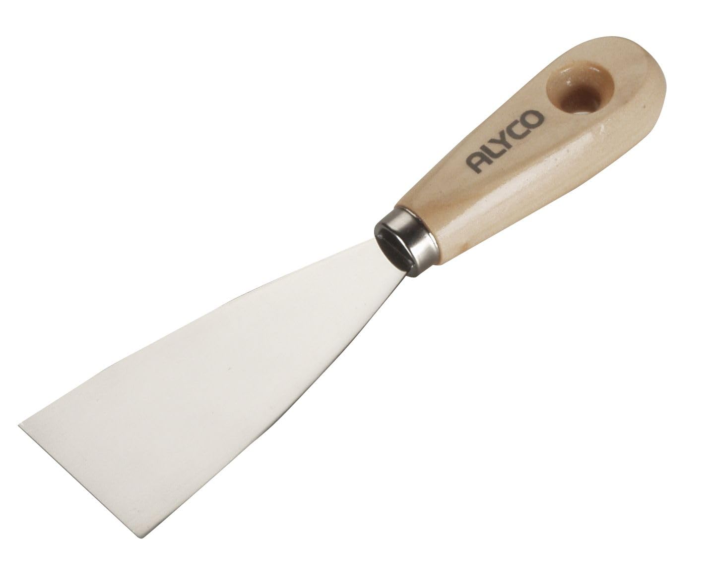 Alyco 196340 Wood and Steel Spatula - 40mm Professional Cooking Tool for Baking, Flipping, and Spreading - Perfect for Home Kitchens and Restaurants